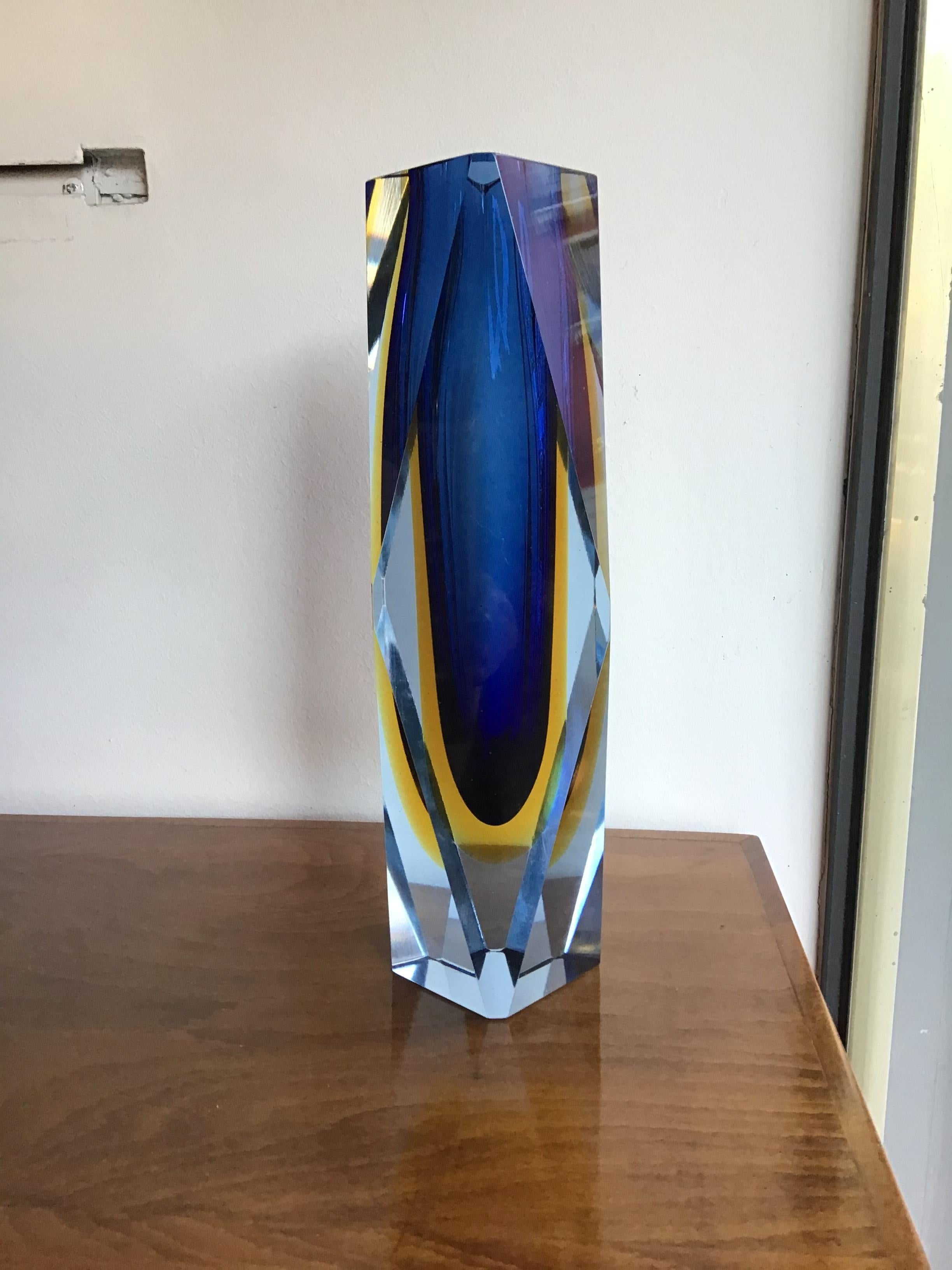 Italian Seguso “Flavio Poli” Vase Murano Glass, 1950, Italy