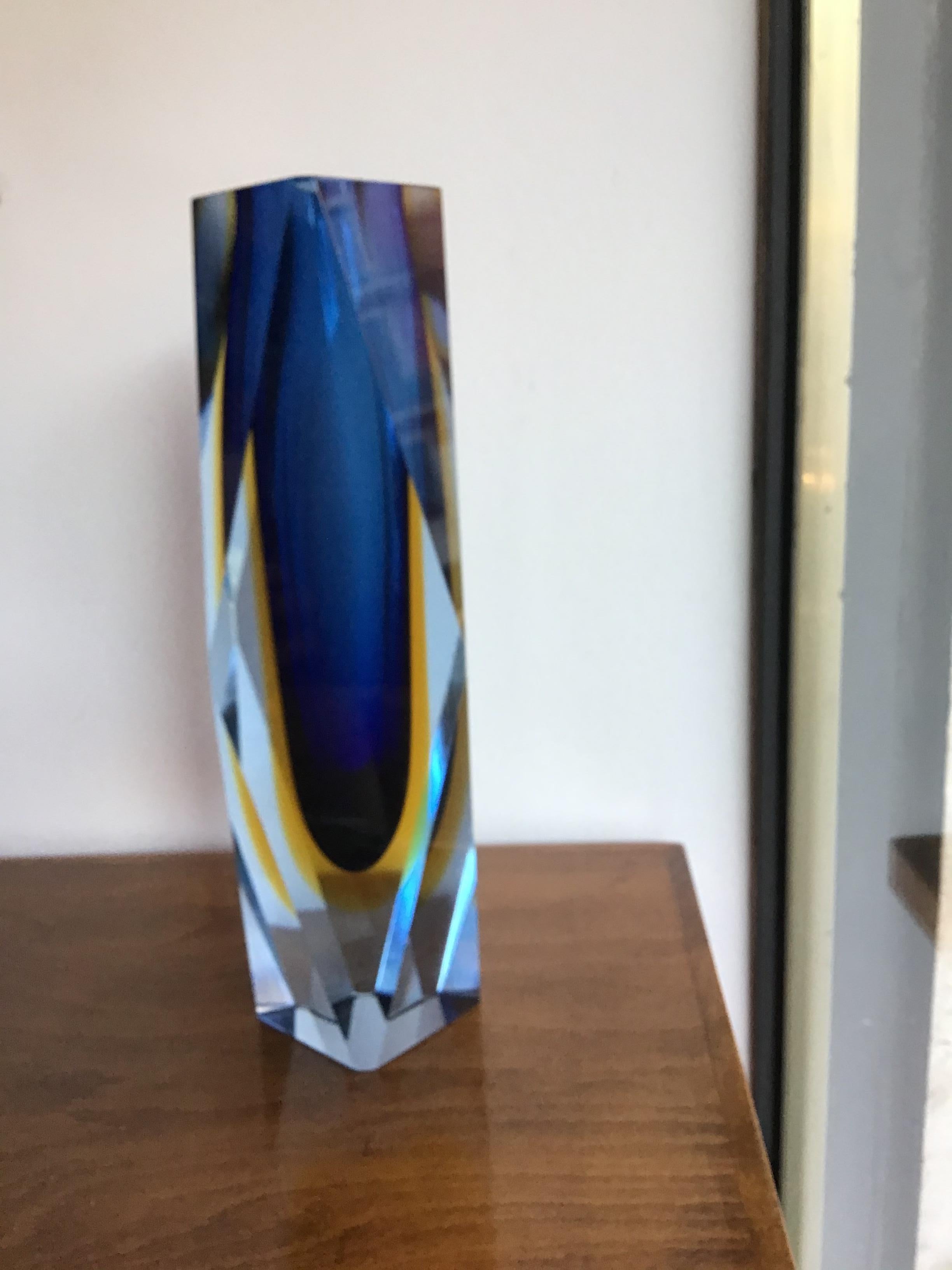 Mid-20th Century Seguso “Flavio Poli” Vase Murano Glass, 1950, Italy
