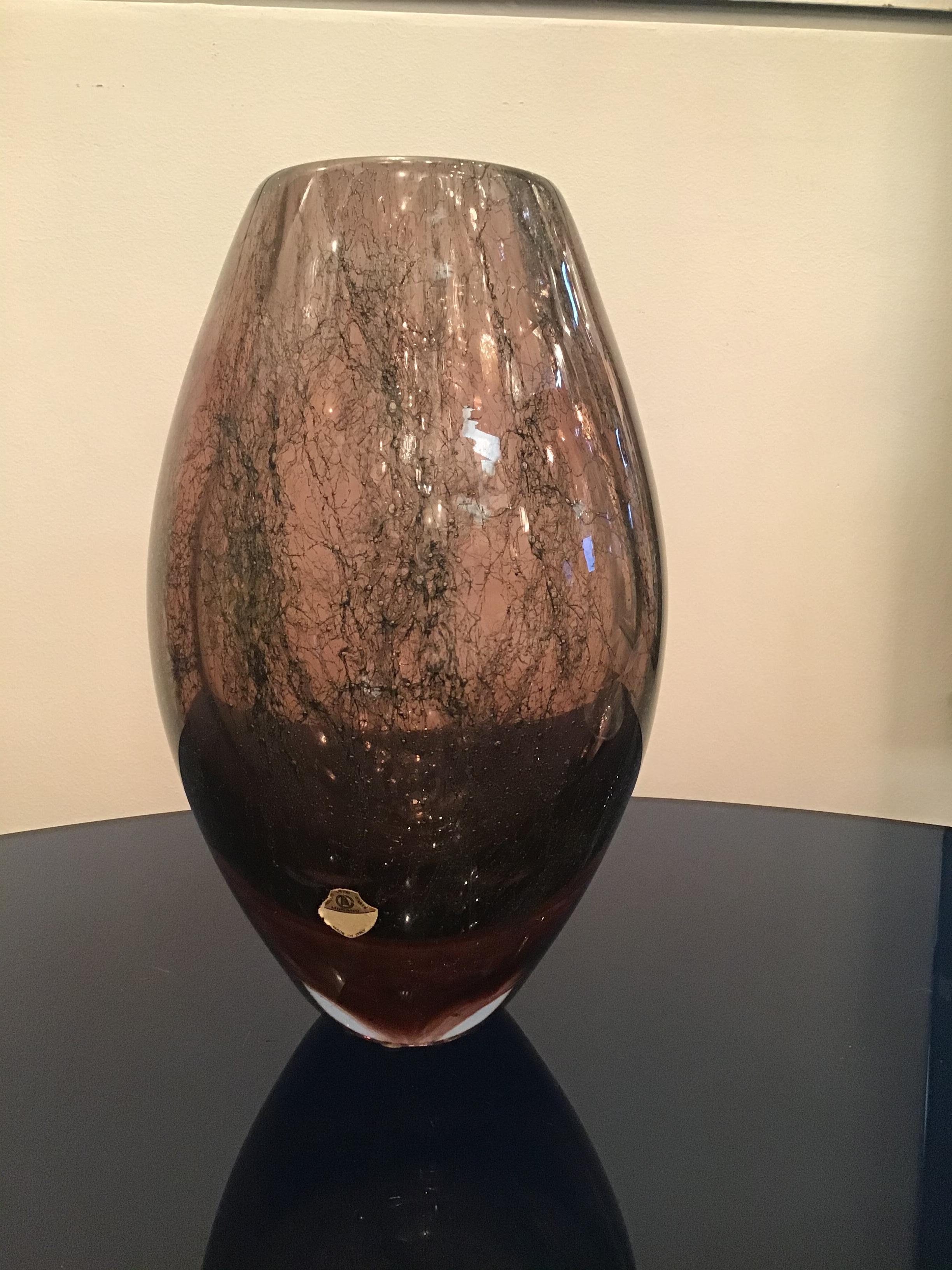 Seguso Flavio Poli, Vase aus Muranoglas, 1955, Italien  im Angebot 4