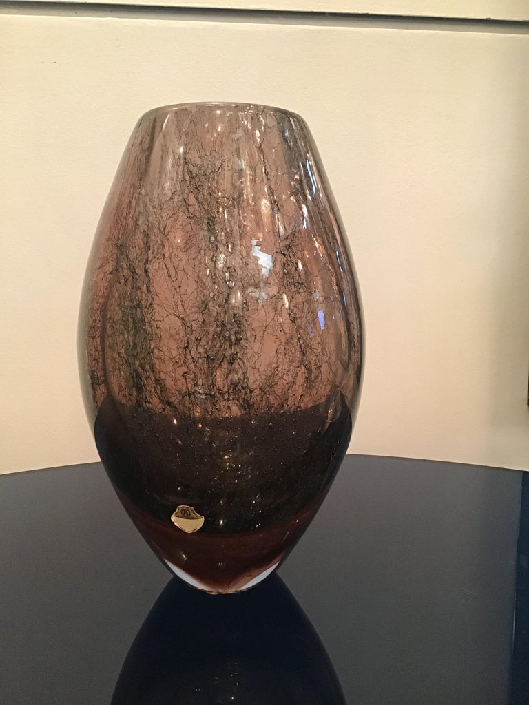Seguso “ Flavio Poli” Vase Murano Glass 1955 Italy  For Sale 5