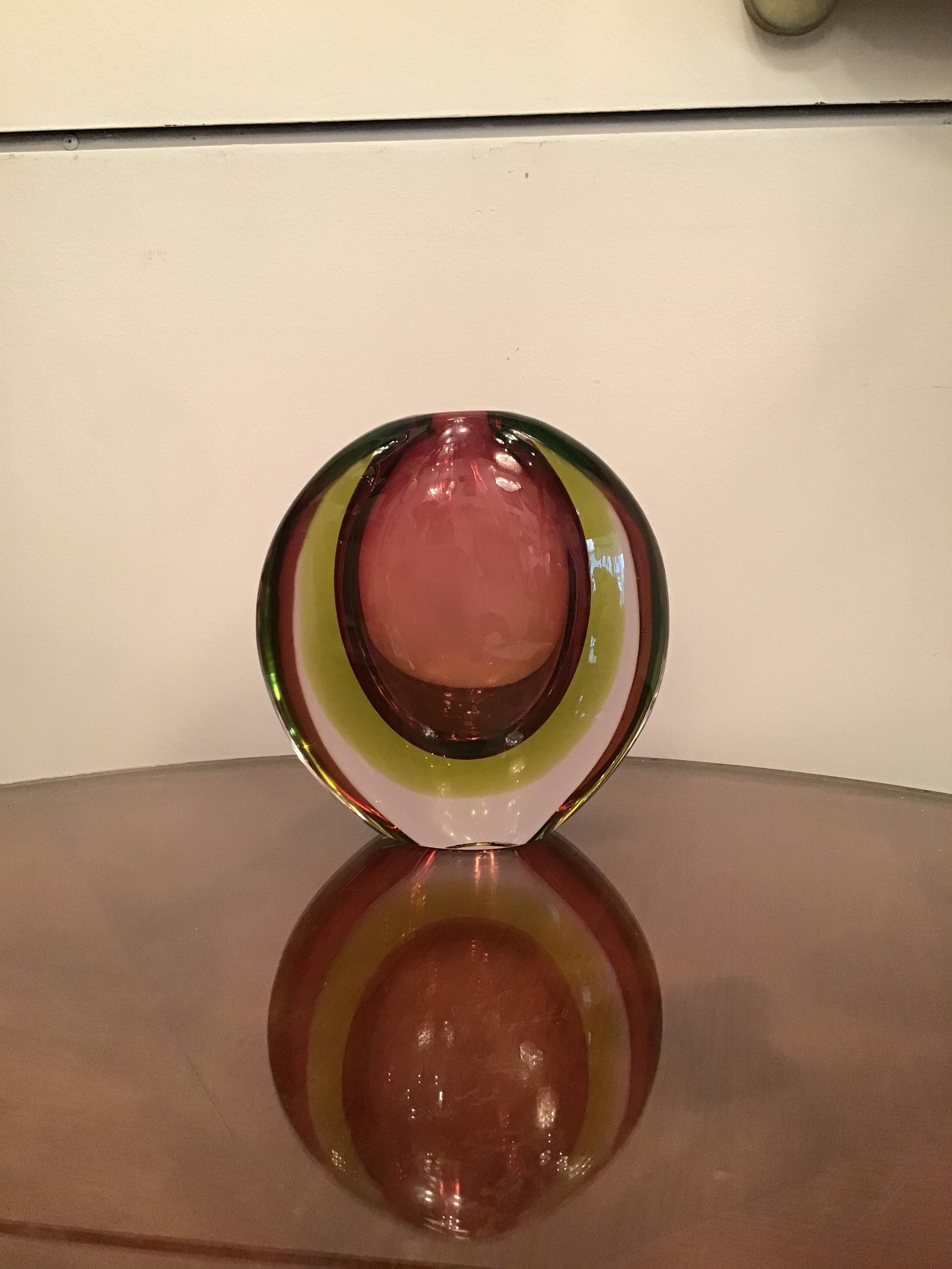 Seguso Flavio Poli Vase Murano Glass, 1955, Italy  7