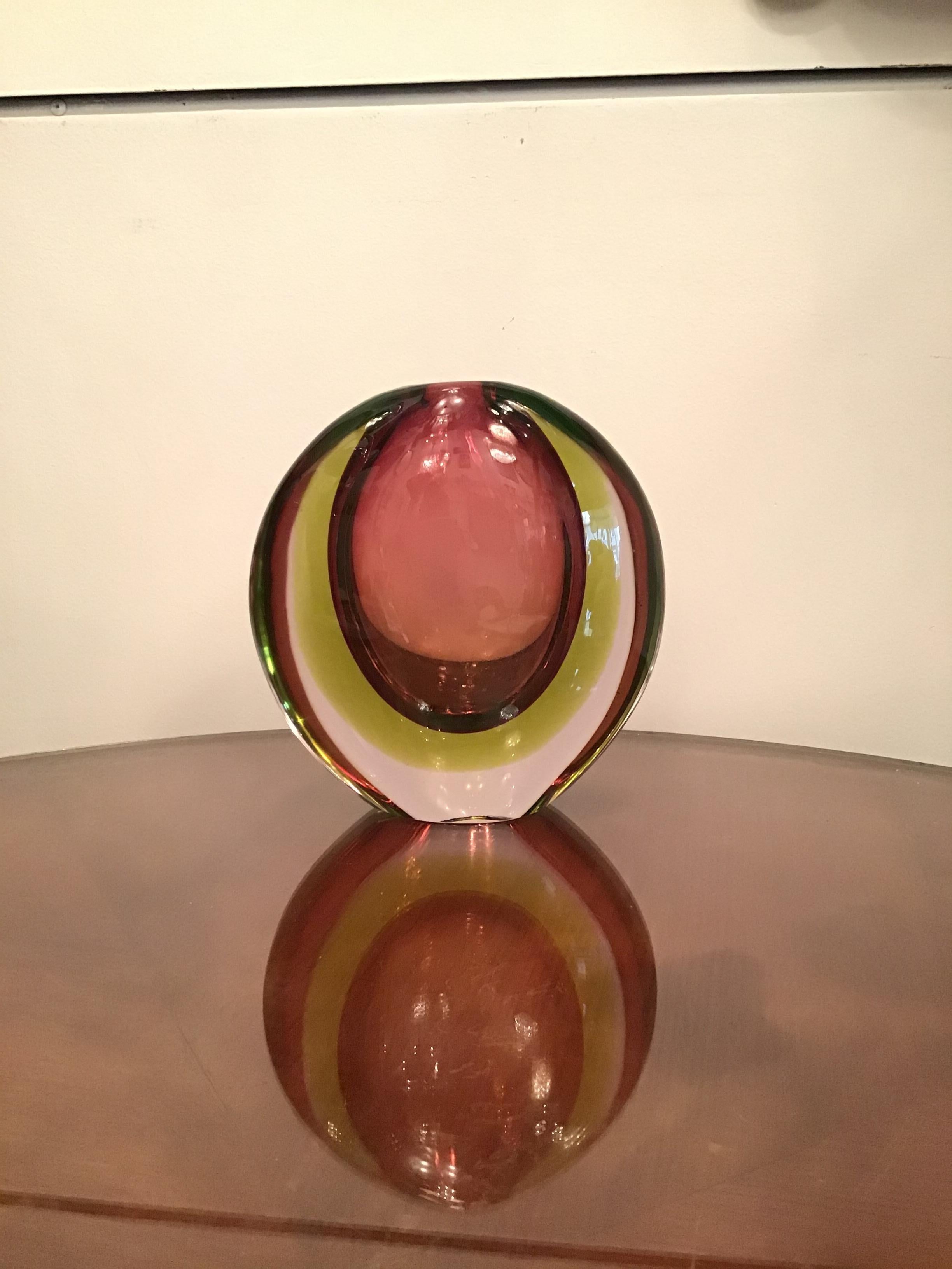 Seguso Flavio Poli Vase Murano Glass, 1955, Italy  8
