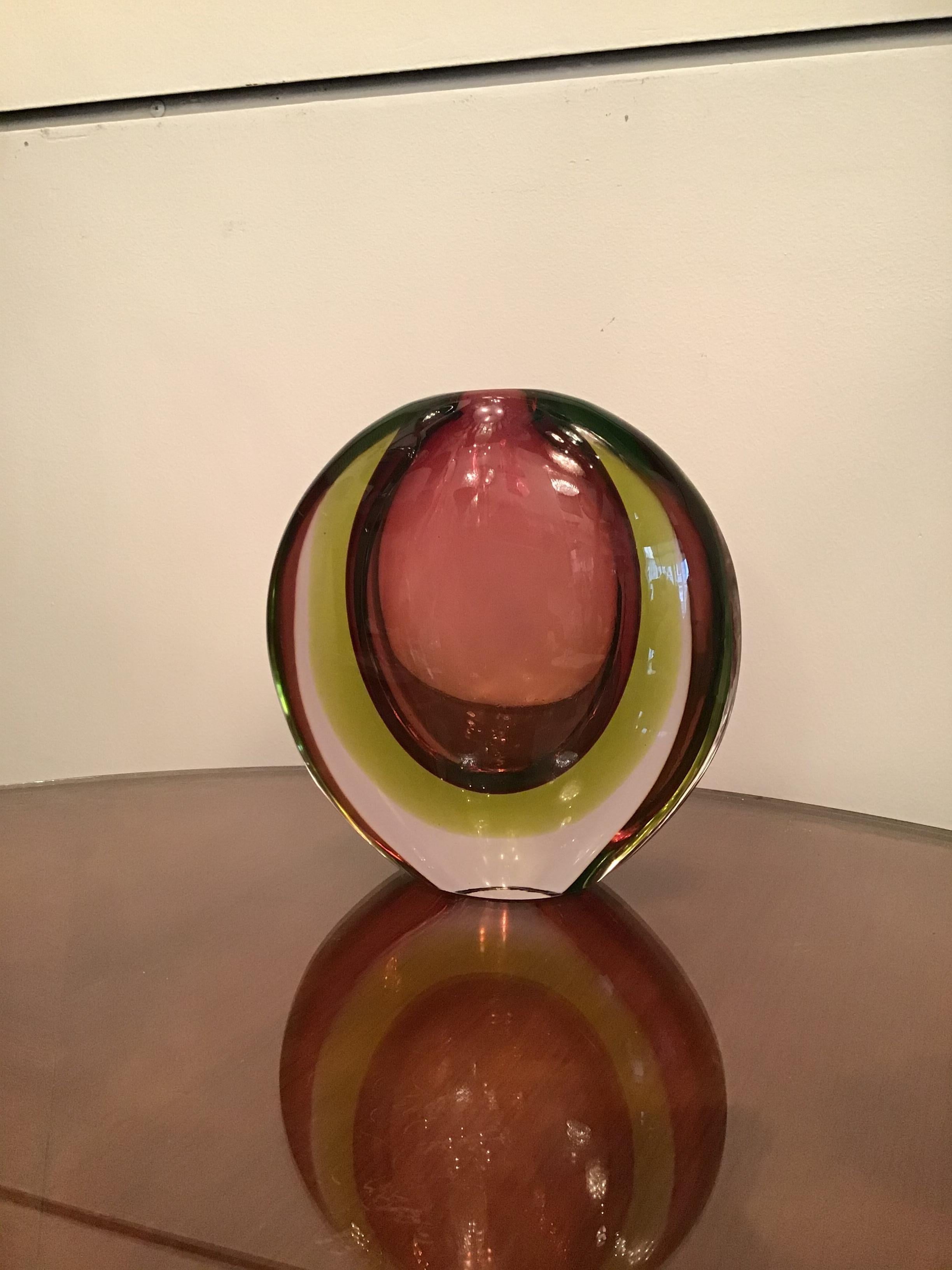 Seguso Flavio Poli Vase Murano Glass, 1955, Italy  10