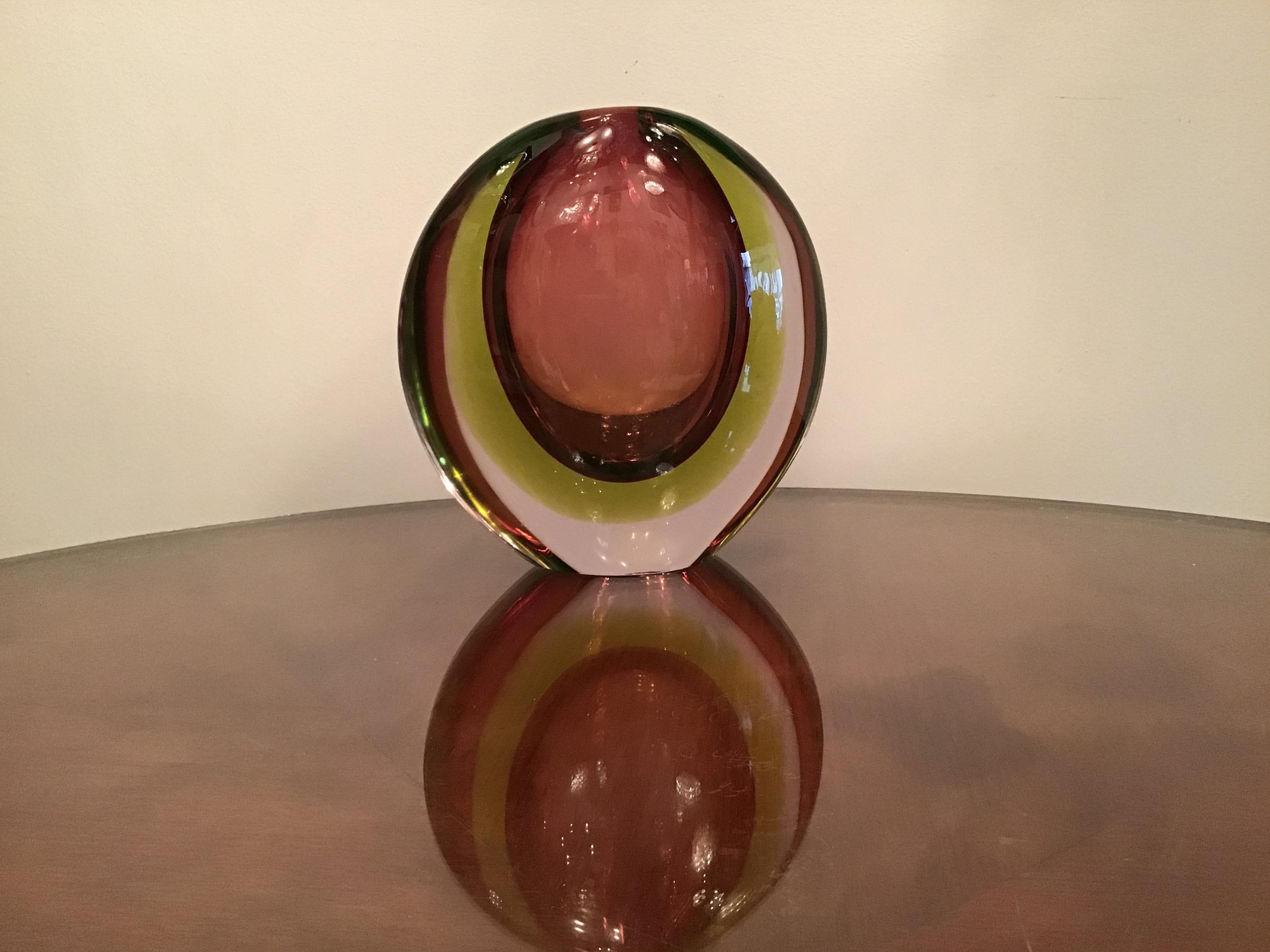 Seguso Flavio Poli Vase Murano Glass, 1955, Italy  11