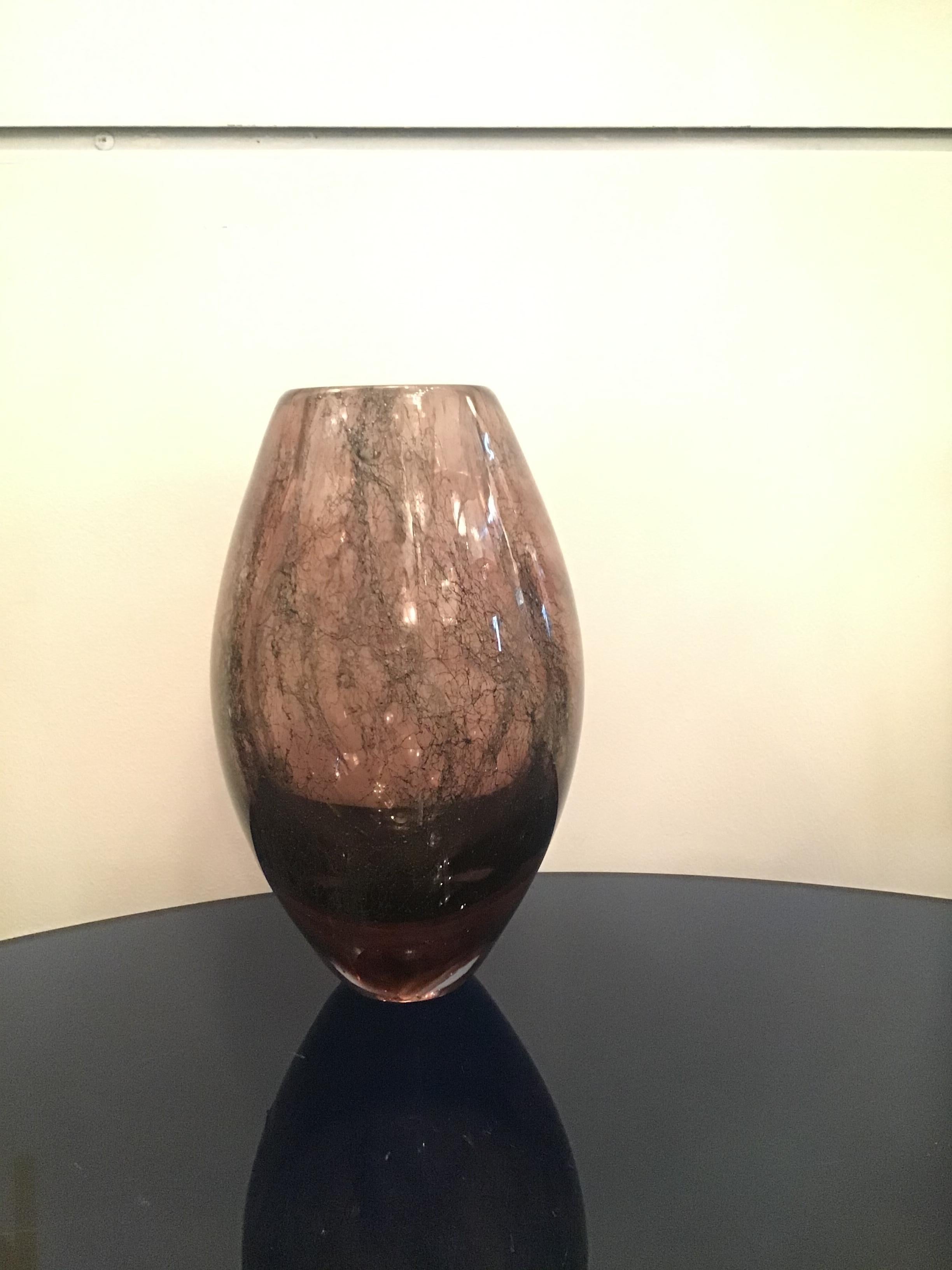 Seguso Flavio Poli, Vase aus Muranoglas, 1955, Italien  (Sonstiges) im Angebot