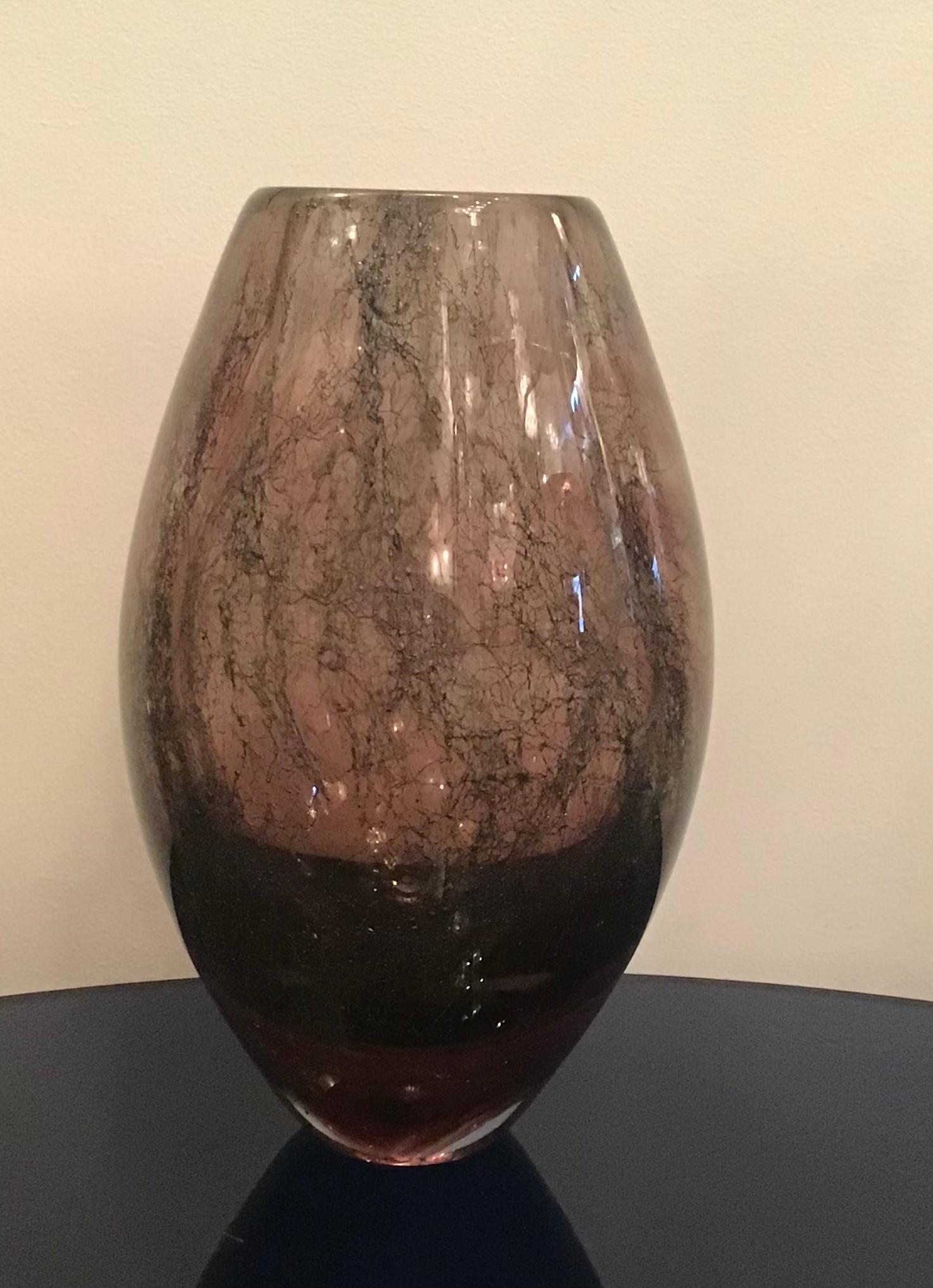 Seguso Flavio Poli, Vase aus Muranoglas, 1955, Italien  (Italienisch) im Angebot