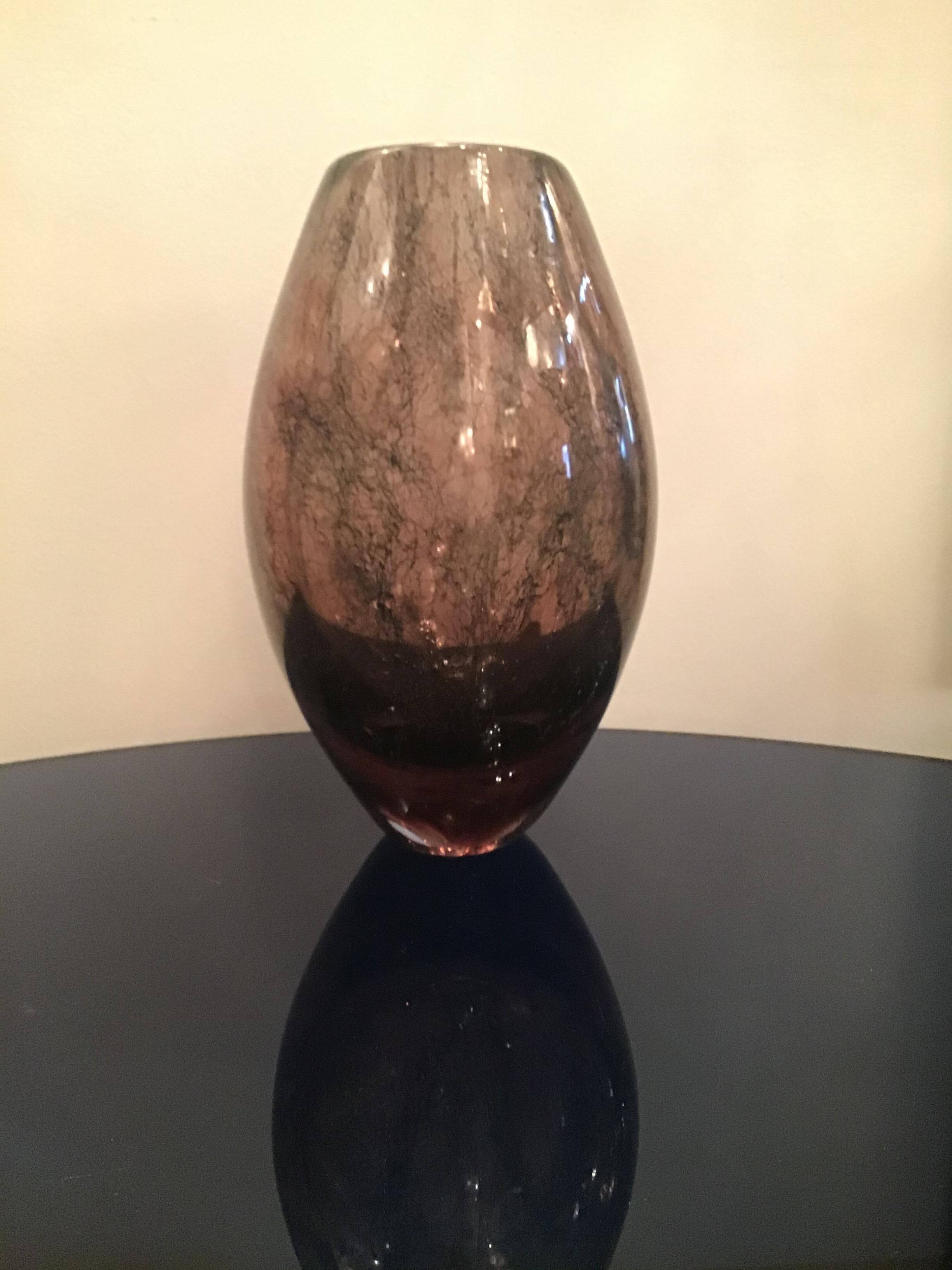 Seguso Flavio Poli, Vase aus Muranoglas, 1955, Italien  im Zustand „Hervorragend“ im Angebot in Milano, IT