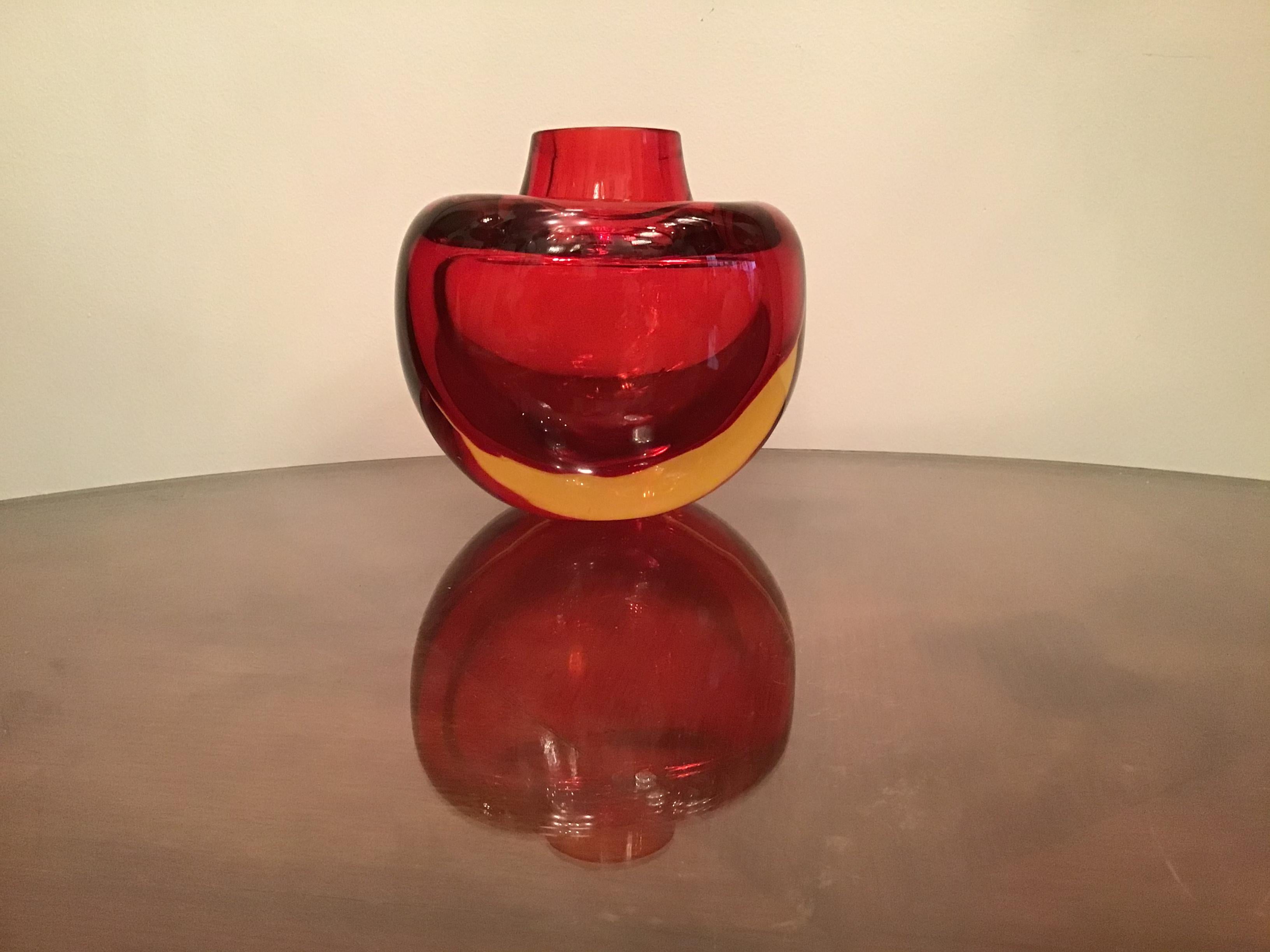 Seguso Flavio Poli Vase Murano Glass, 1955, Italy 3