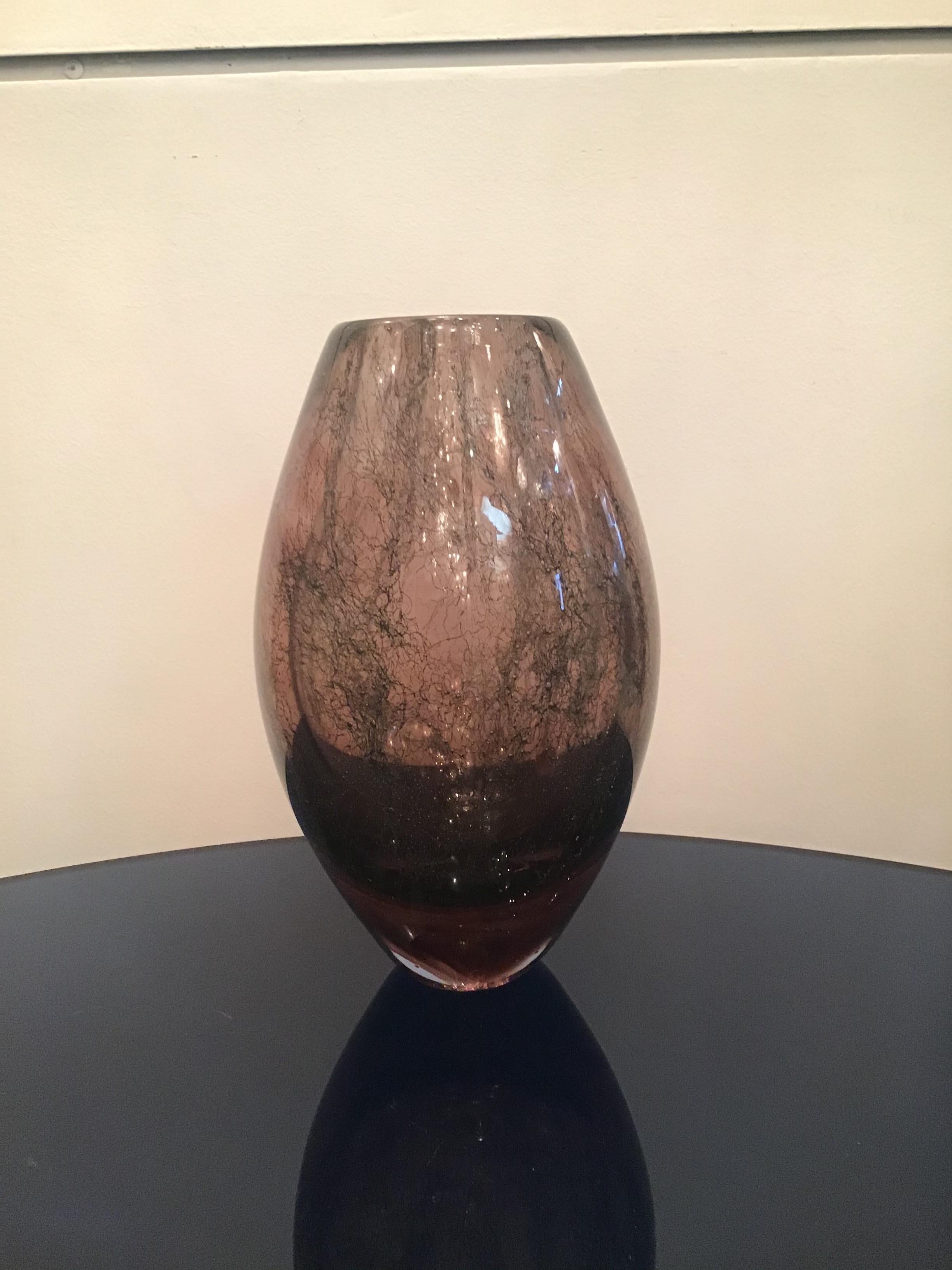Seguso Flavio Poli, Vase aus Muranoglas, 1955, Italien  im Angebot 3