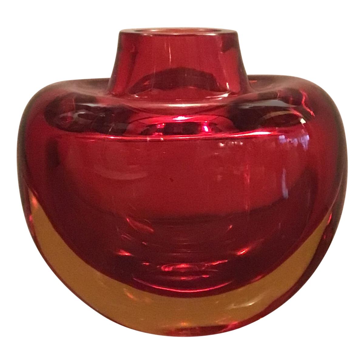 Seguso Flavio Poli Vase Murano Glass, 1955, Italy