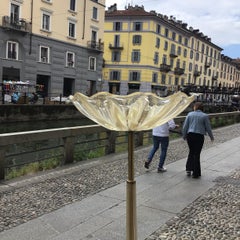 Seguso Floor Lamp Murano Gold Glass Brass 1950 Italy