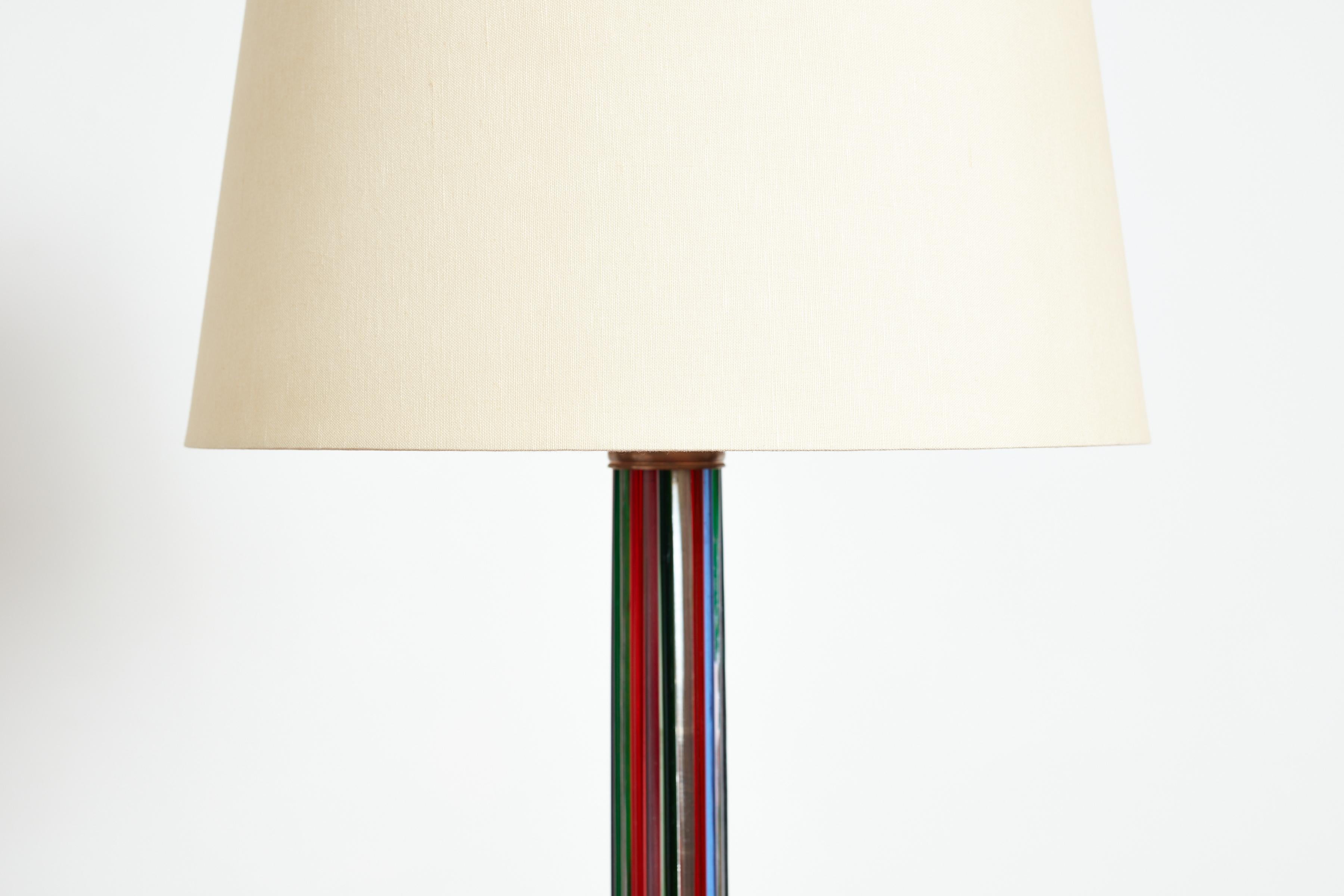 Lampada da terra Seguso con vetro colorato arcobaleno 4