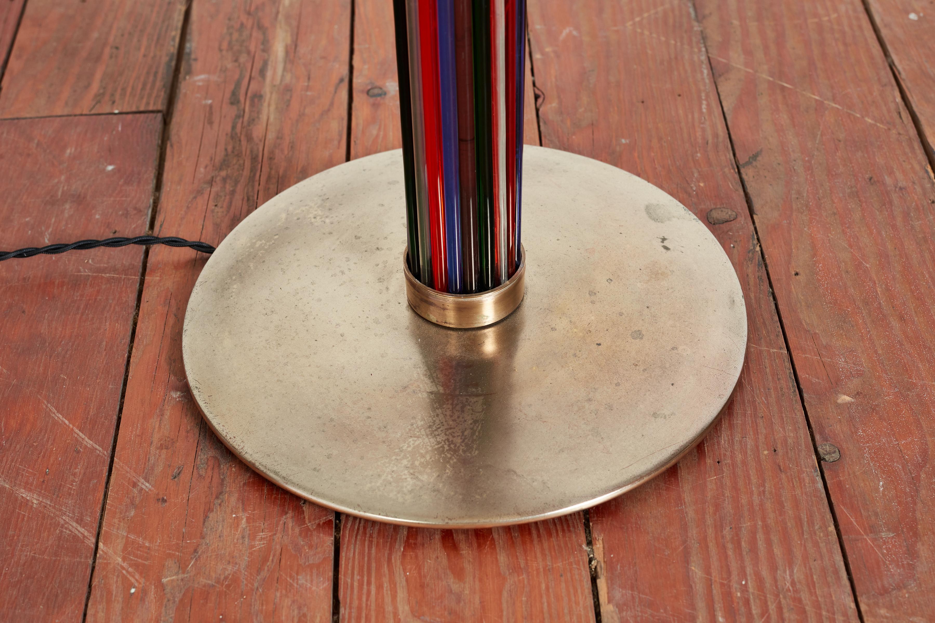 Lampada da terra Seguso con vetro colorato arcobaleno 9