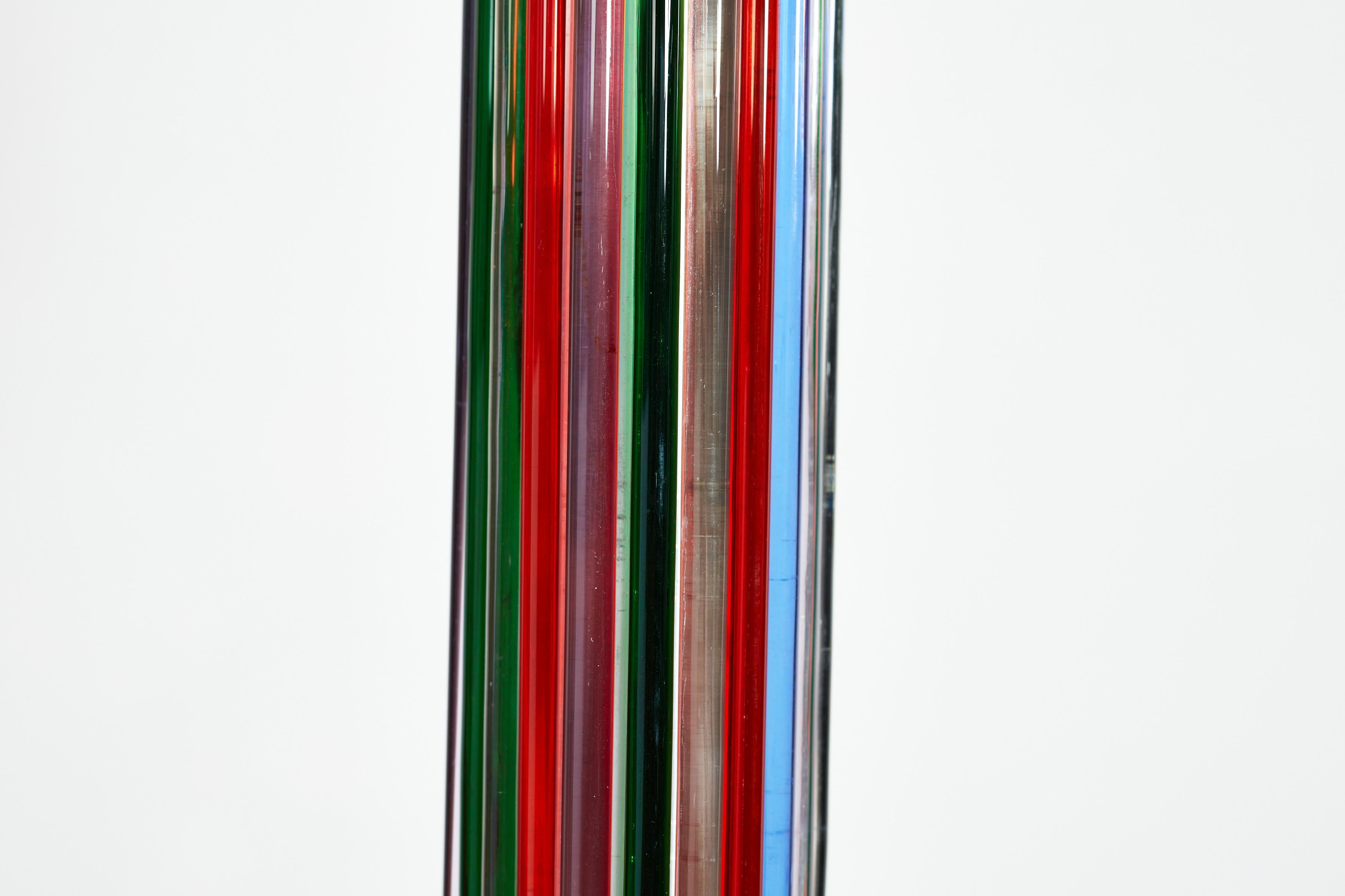 Lampada da terra Seguso con vetro colorato arcobaleno 10