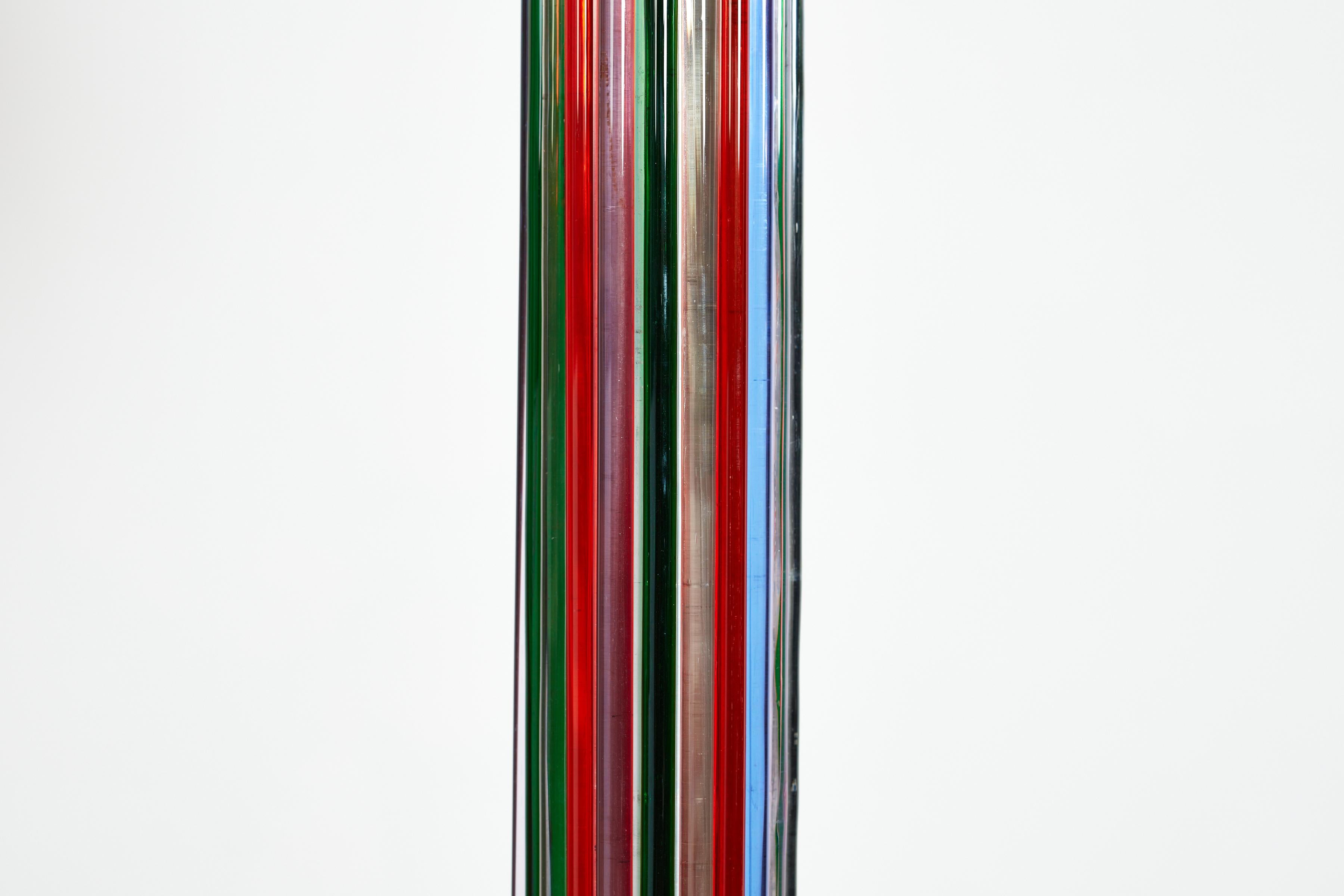 Lampada da terra Seguso con vetro colorato arcobaleno In condizioni buone a Beverly Hills, CA