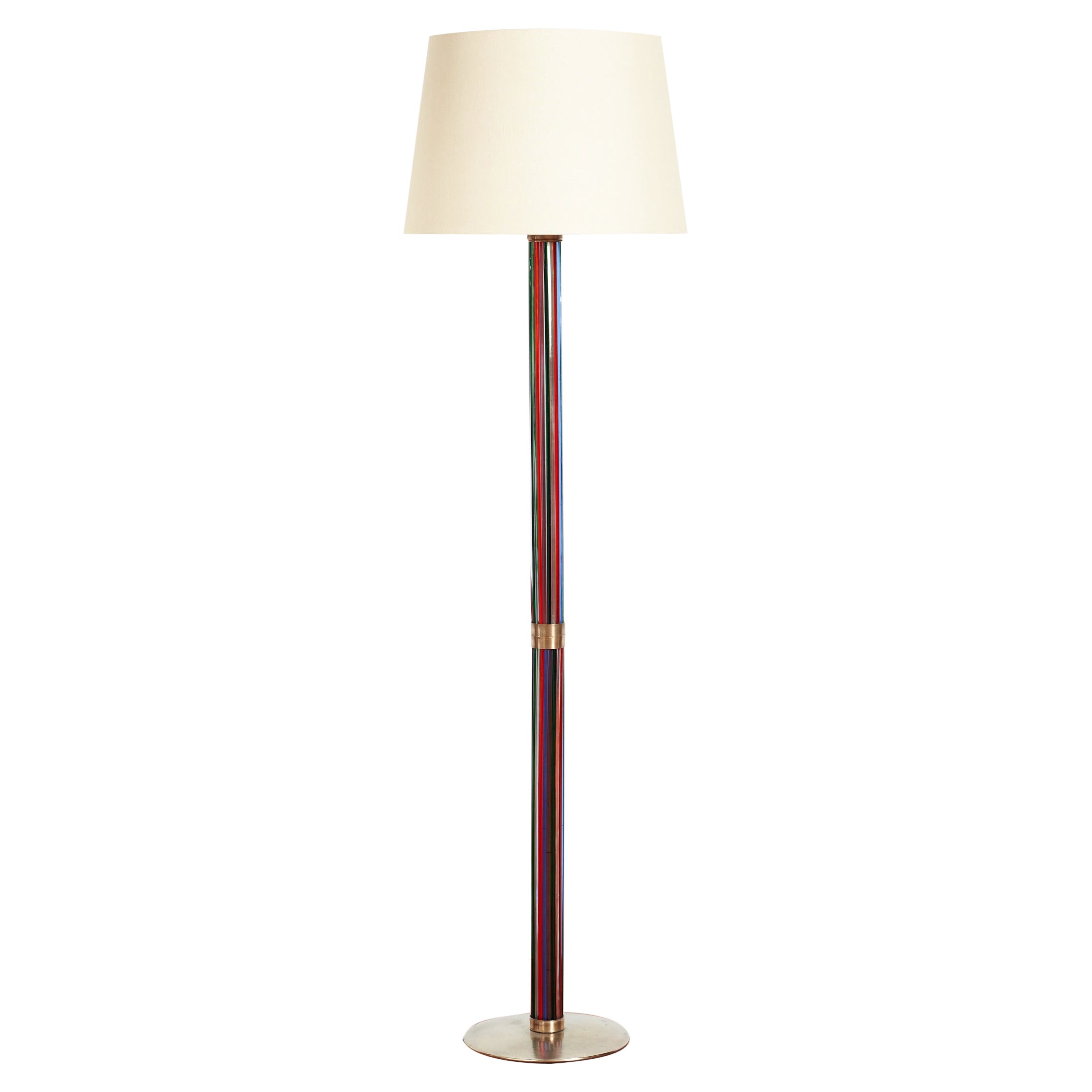 Seguso Floorlamp w/ rainbow colored glass