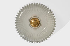 Seguso, Einbauleuchte, Messing, Glas, Italien, 1950er Jahre