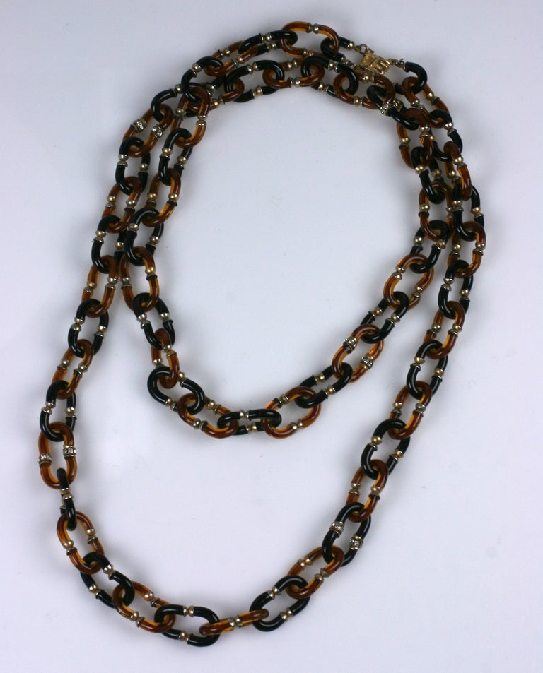 Seguso for Chanel Glass Link Chain For Sale at 1stDibs