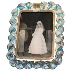 Seguso Frame Murano Glass Brass, 1950, Italy