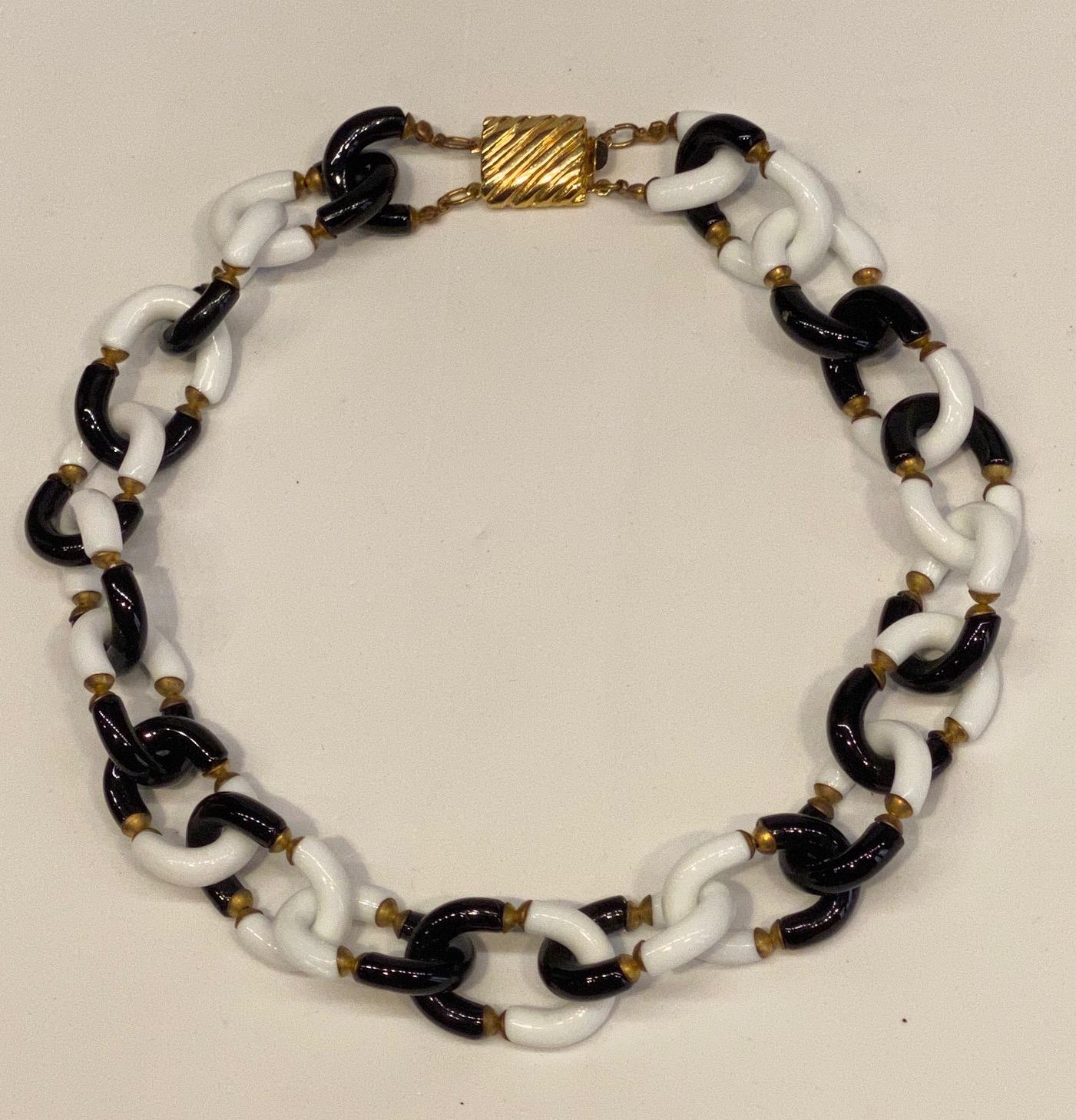 Archimede Seguso for Chanel Glass Chain Necklace 1