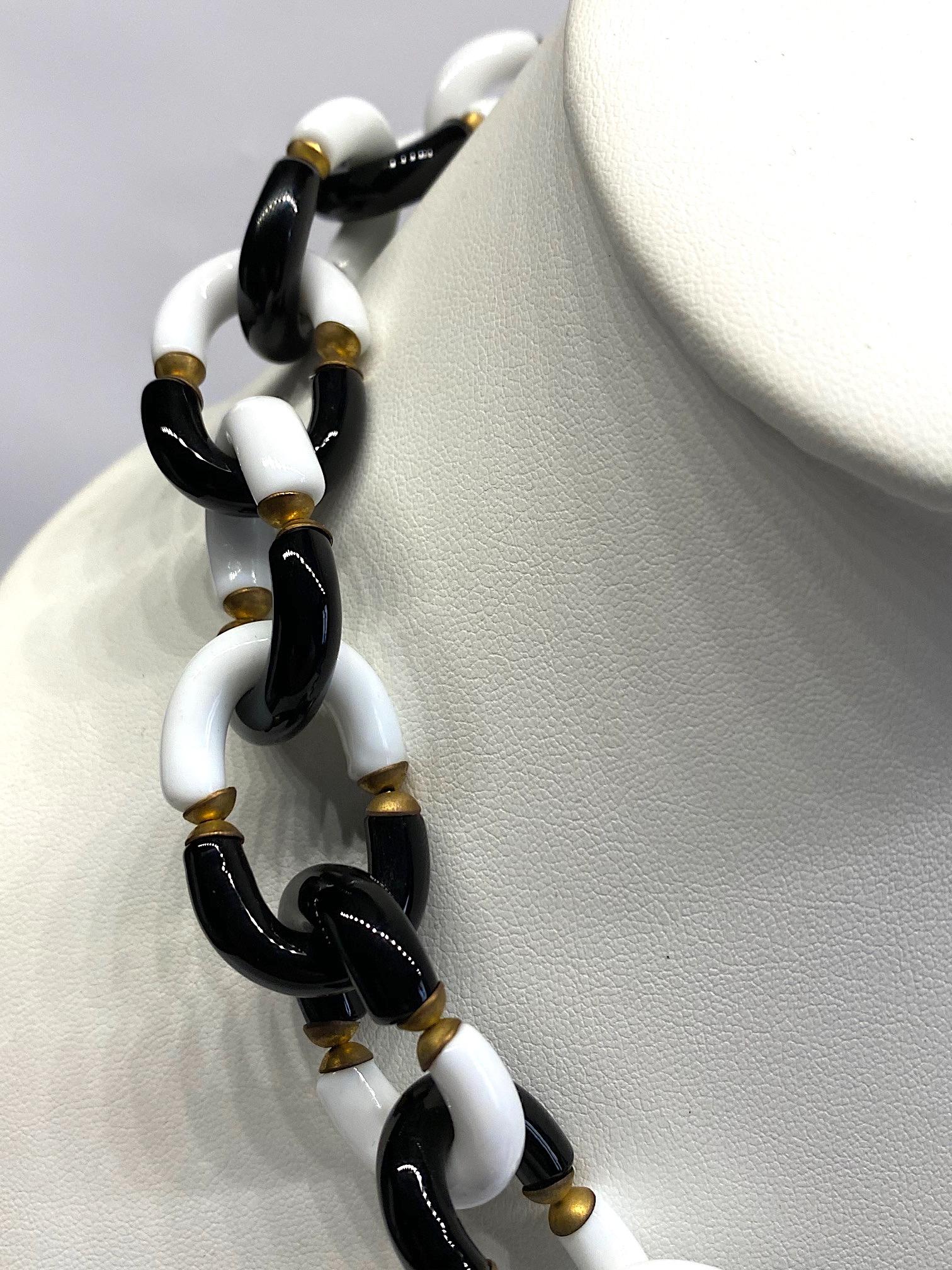 Archimede Seguso for Chanel Glass Chain Necklace 2