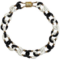 Retro Archimede Seguso for Chanel Glass Chain Necklace