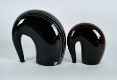 Seguso Glass Elephants, Pair