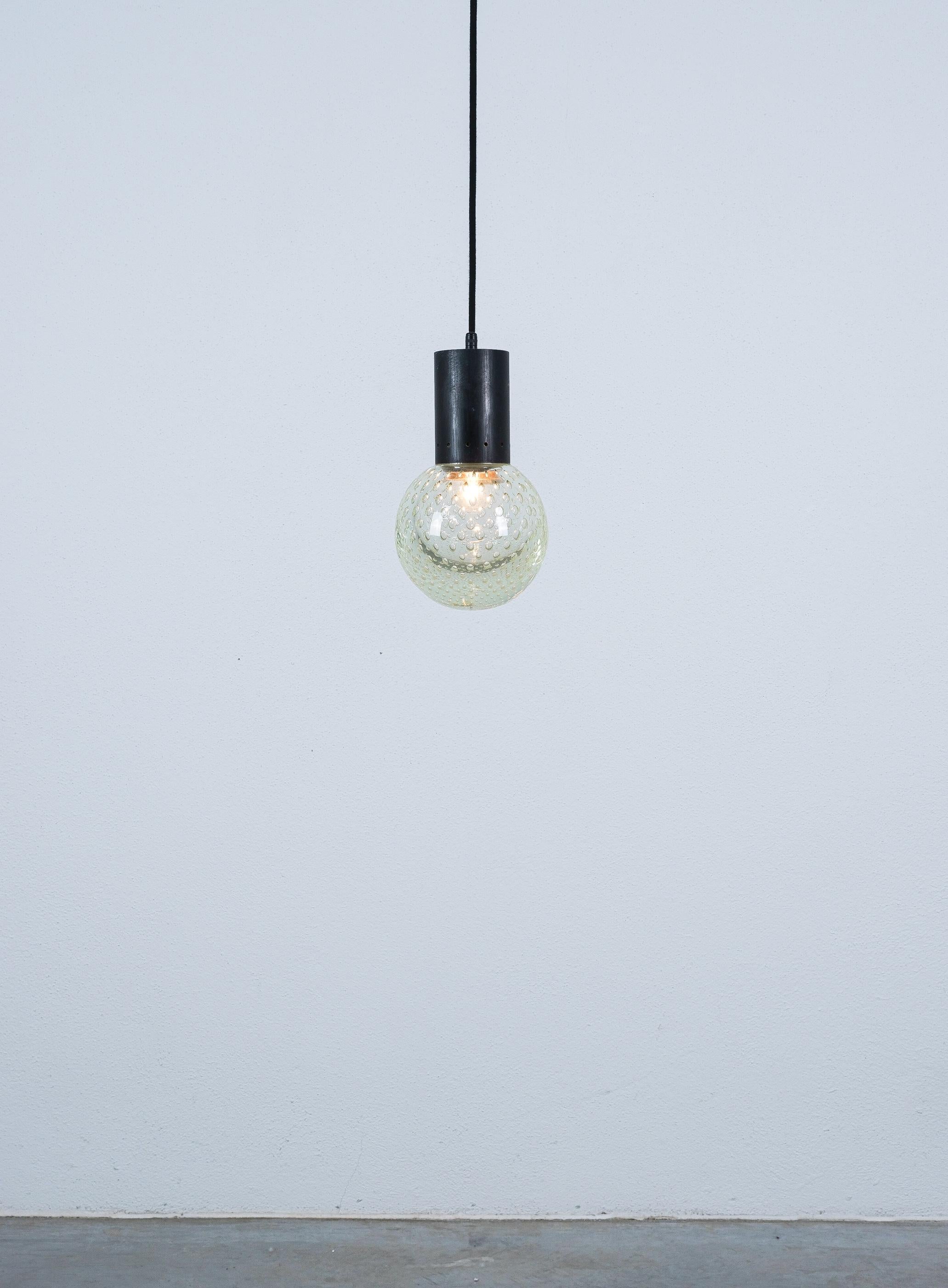 Lucidato Ciondoli in vetro di Seguso (coppia) di Gino Sarfatti for Arteluce, 1960 in vendita