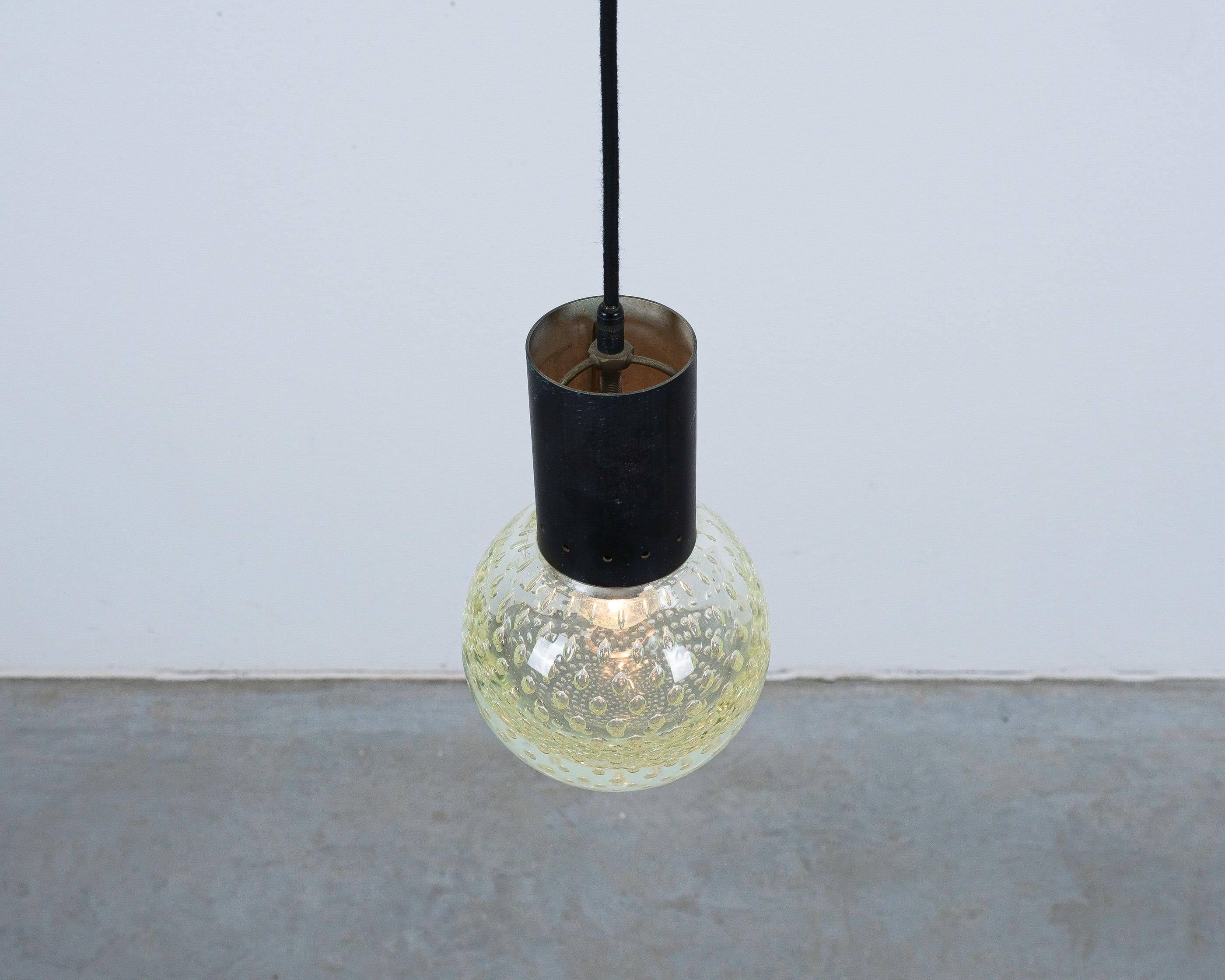 Ottone Ciondoli in vetro di Seguso (coppia) di Gino Sarfatti for Arteluce, 1960 in vendita