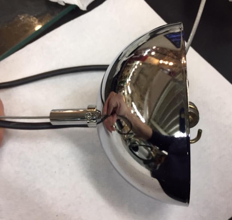 Verre Lampe à suspension globe en verre gris Seguso en vente