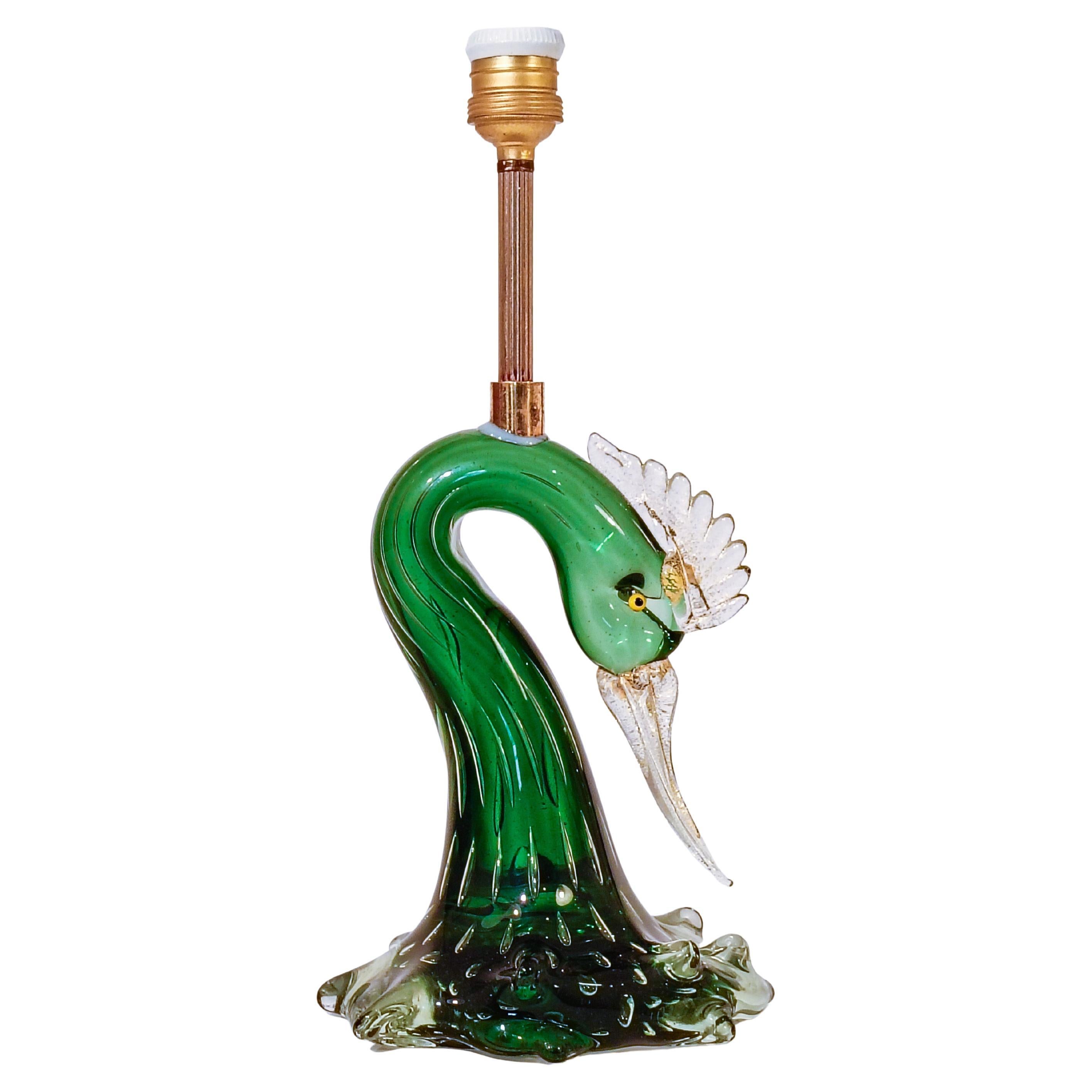 Seguso. Hollywood Regency Murano glass table lamp, Italy, 1940s