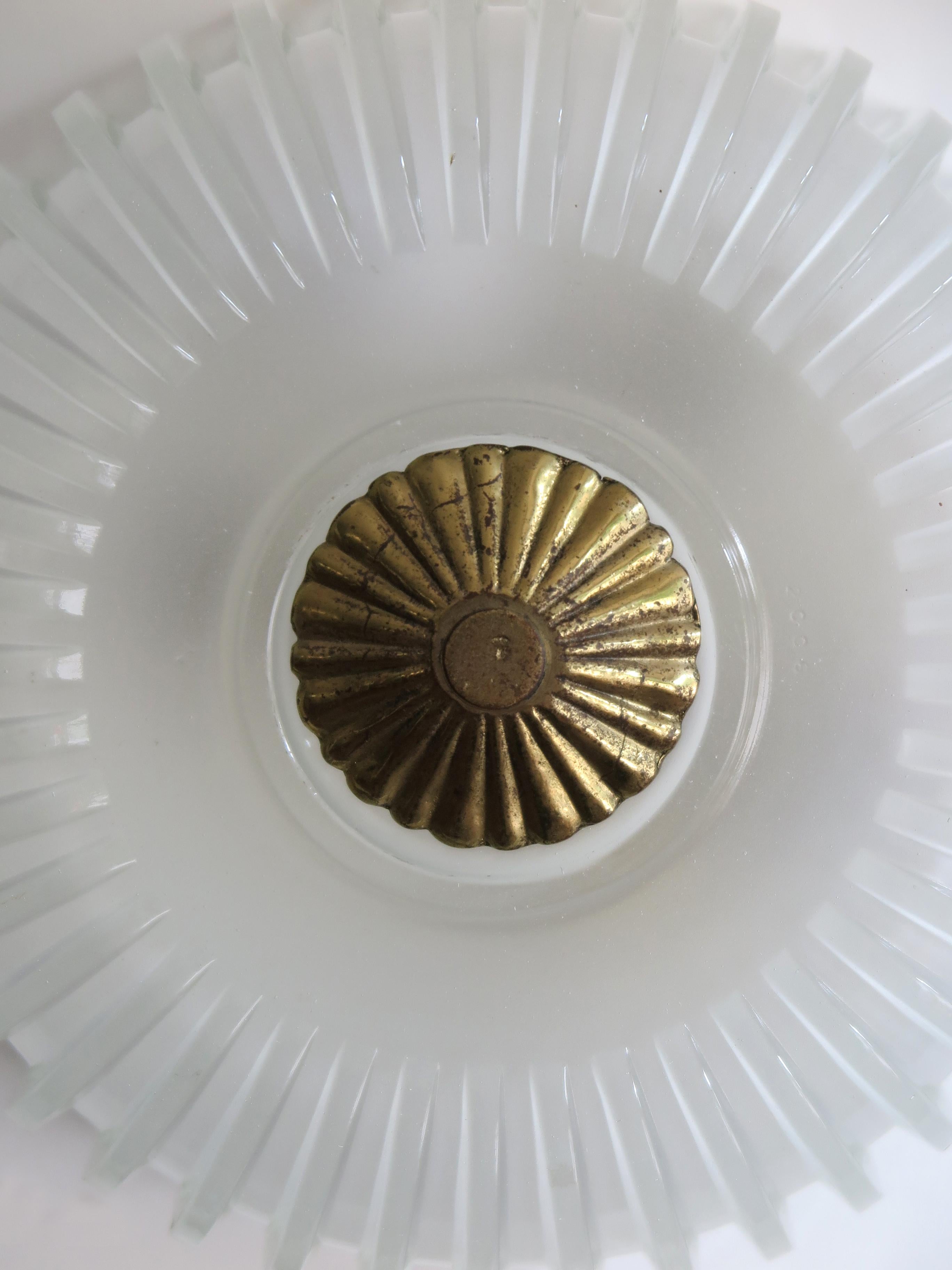 Seguso Italian Glass and Brass Sconces / Wall Lamps or Ceiling Lamps, 1940s 4