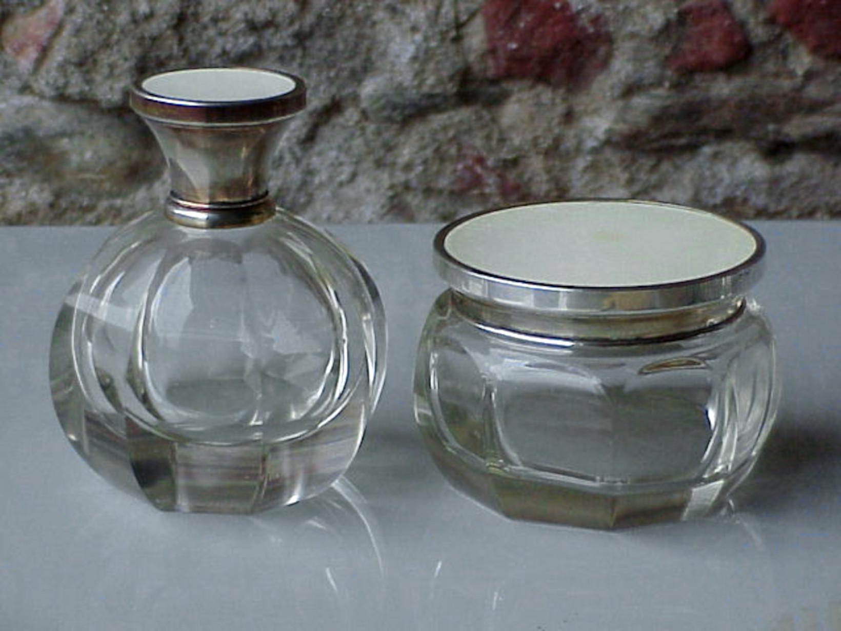 Italian Seguso Italy design elegant vanity set decò years '30 in glass For Sale