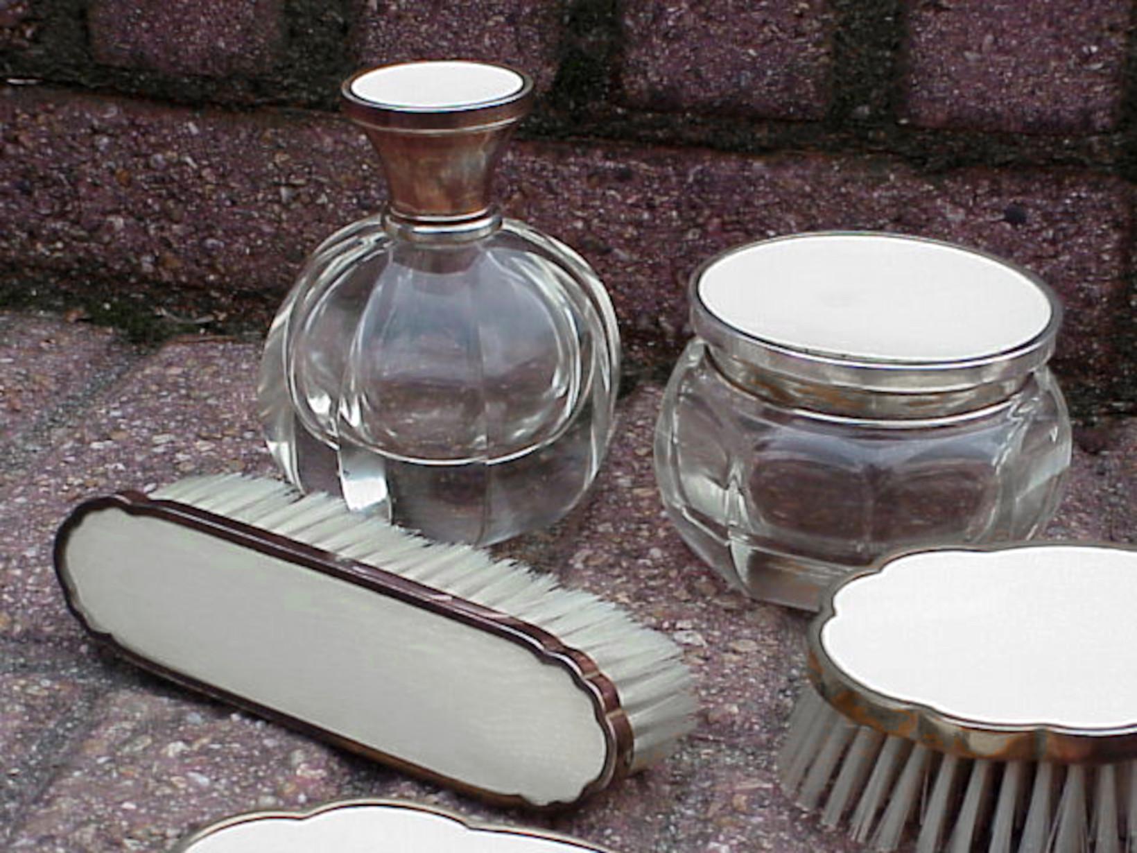 Seguso Italy design elegant vanity set decò years '30 in glass In Good Condition For Sale In Biella, IT