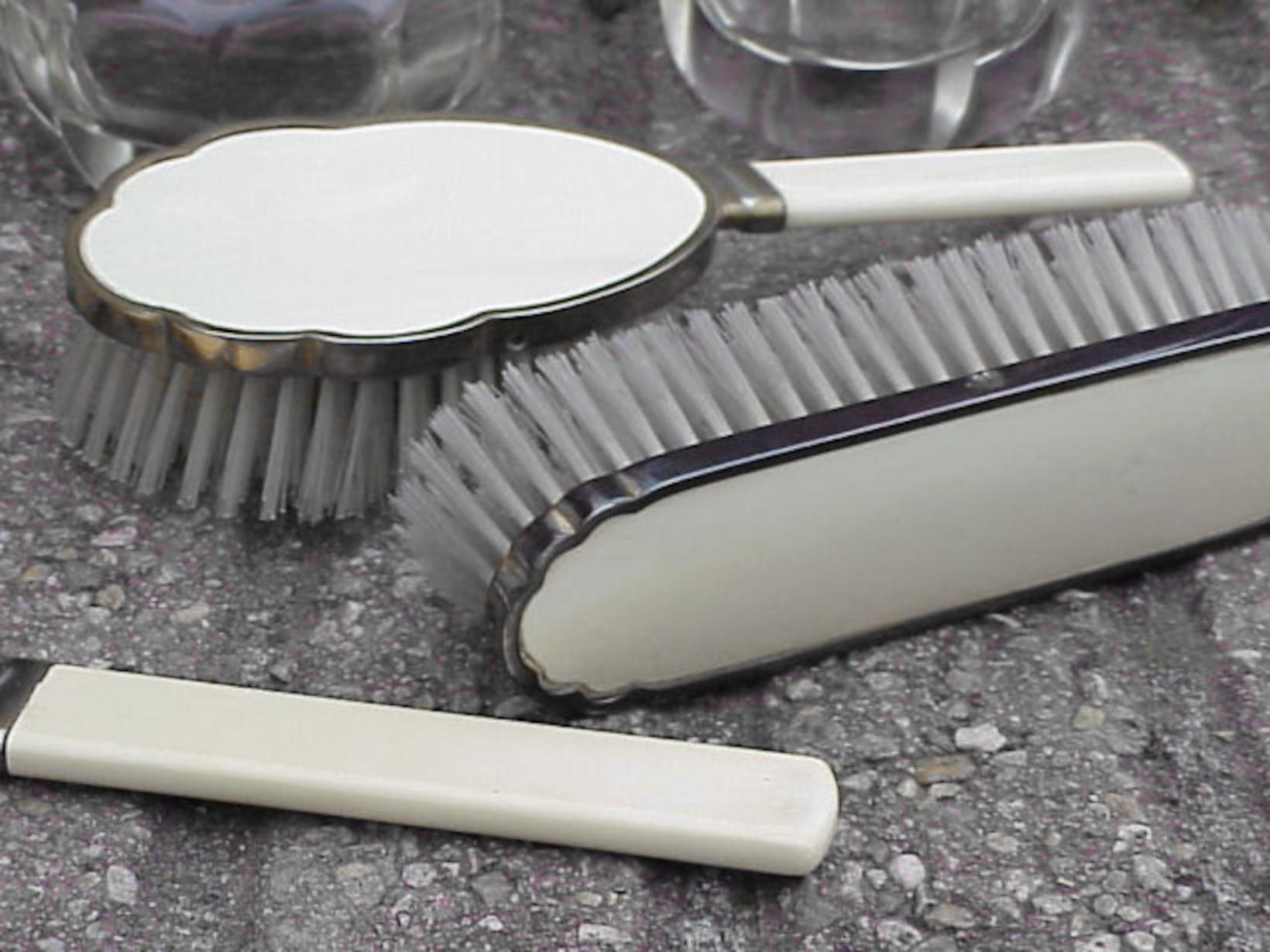Silver Seguso Italy design elegant vanity set decò years '30 in glass For Sale