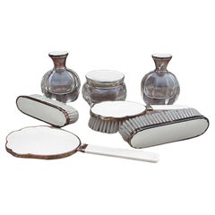 Seguso Italy design elegante set da toilette decò anni '30 in vetro
