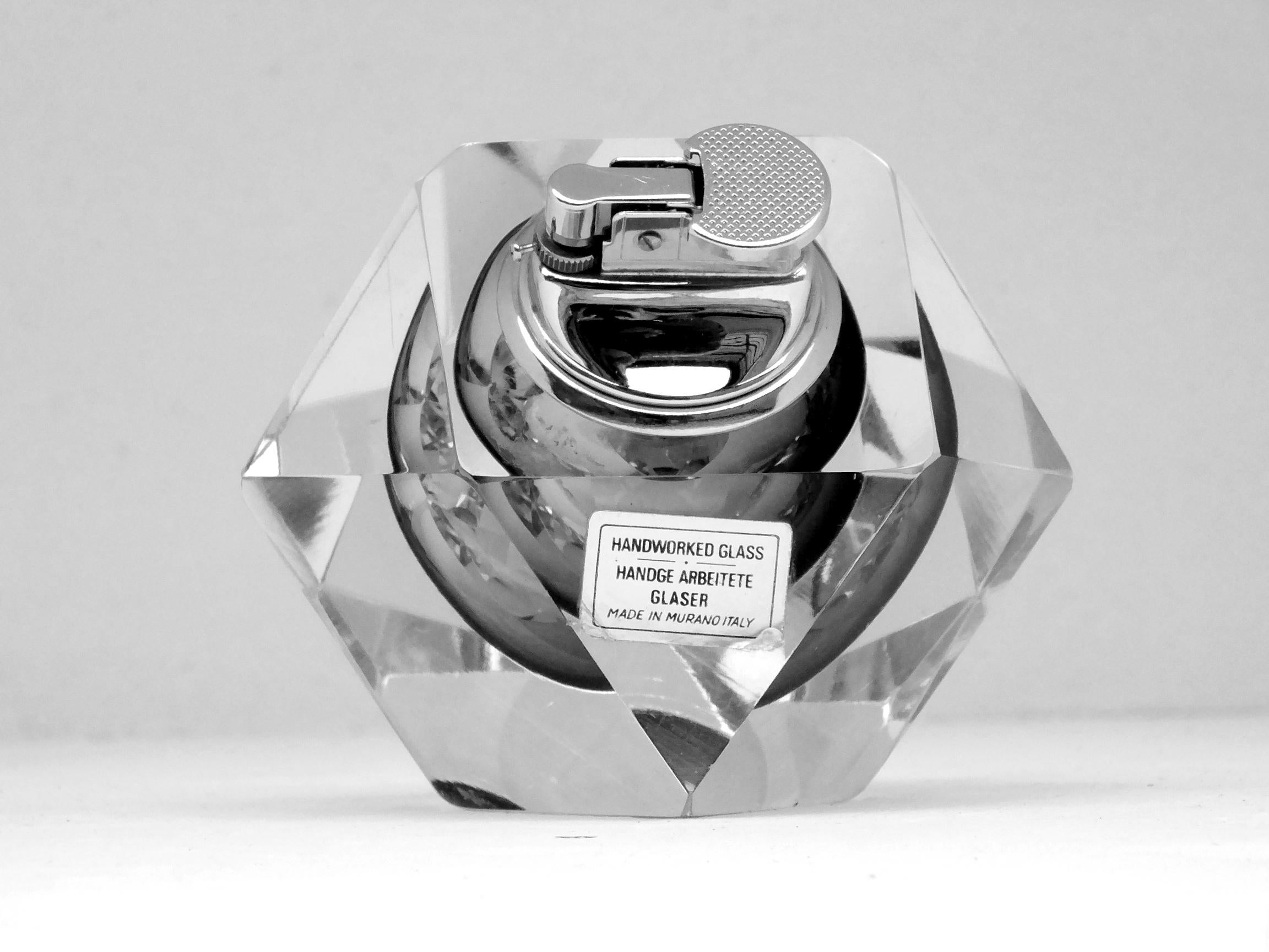Seguso Italy production by Flavio Poli design in years '70 glass lighter For Sale 3