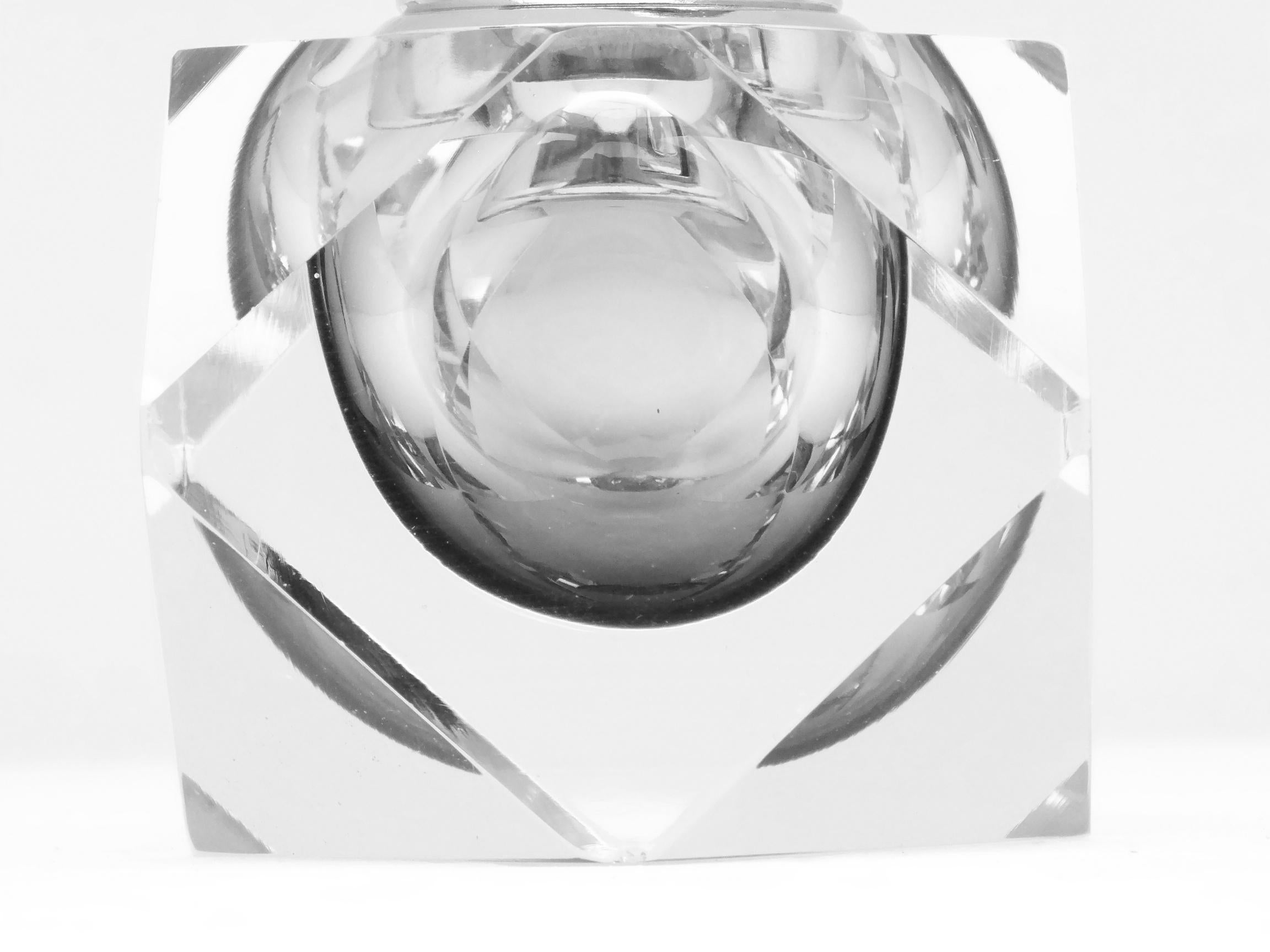 Minimalist Seguso Italy production by Flavio Poli design in years '70 glass lighter For Sale