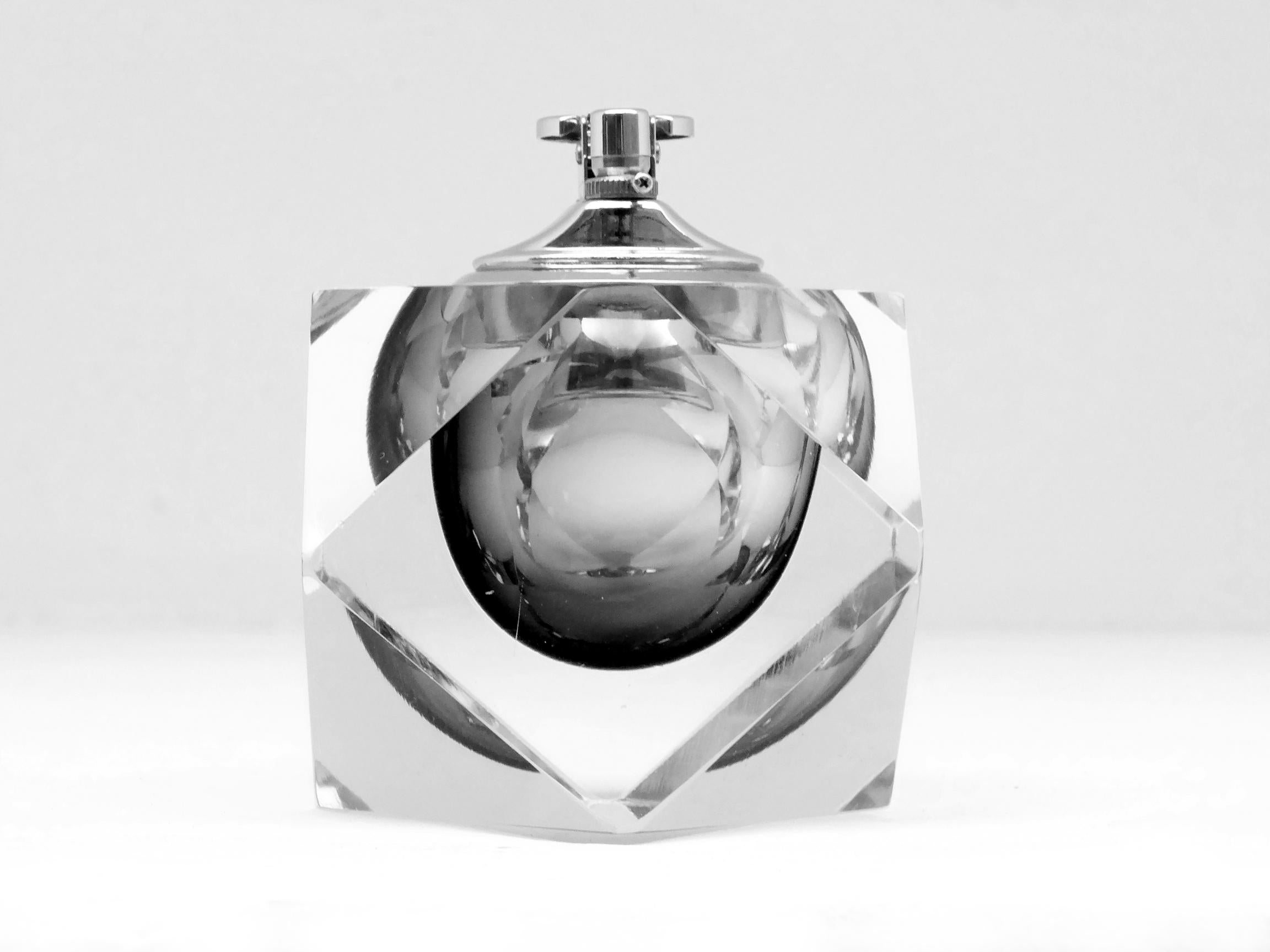 Seguso Italy production by Flavio Poli design in years '70 glass lighter In Excellent Condition For Sale In Biella, IT