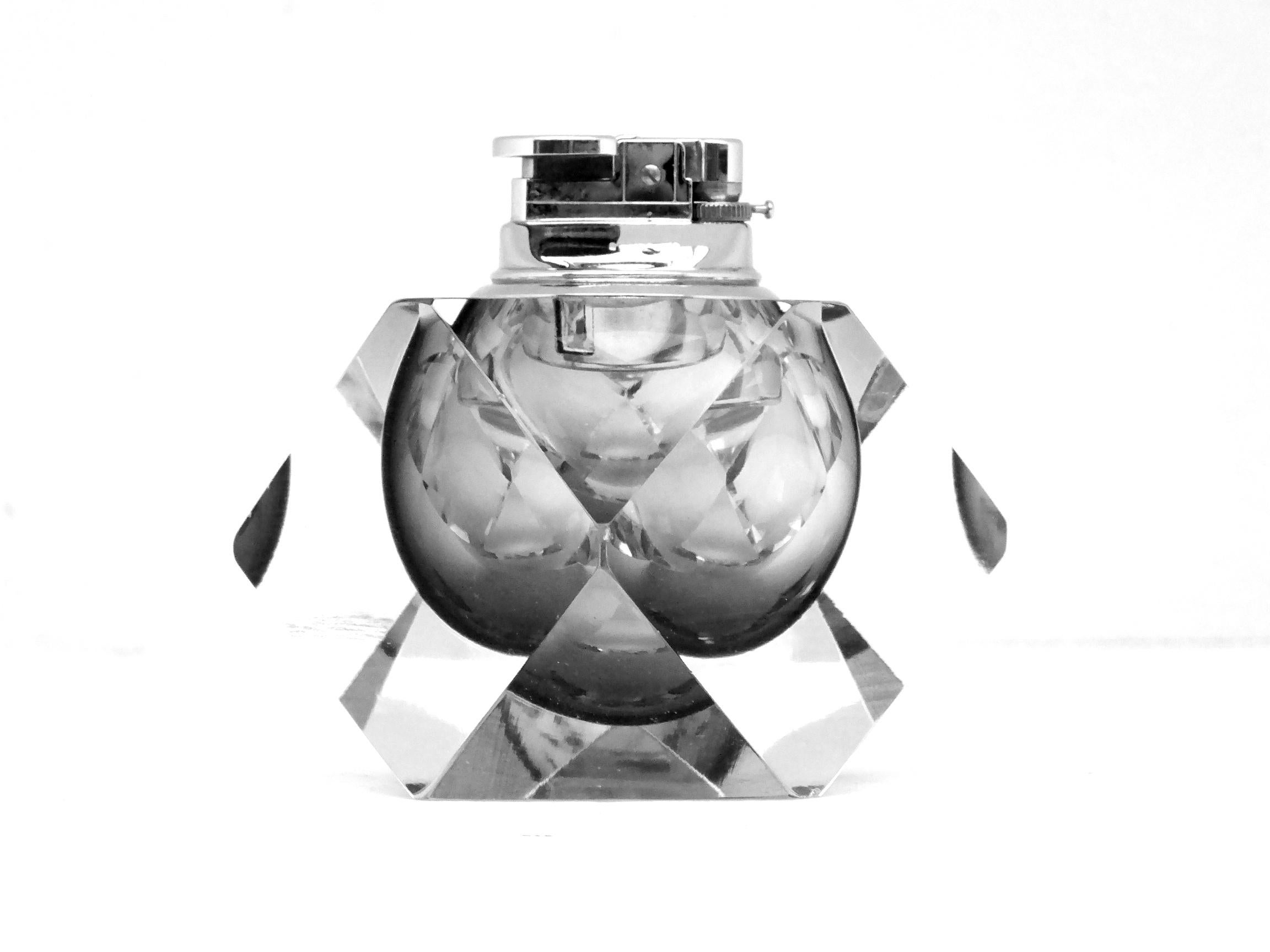 Seguso Italy production by Flavio Poli design in years '70 glass lighter For Sale 2
