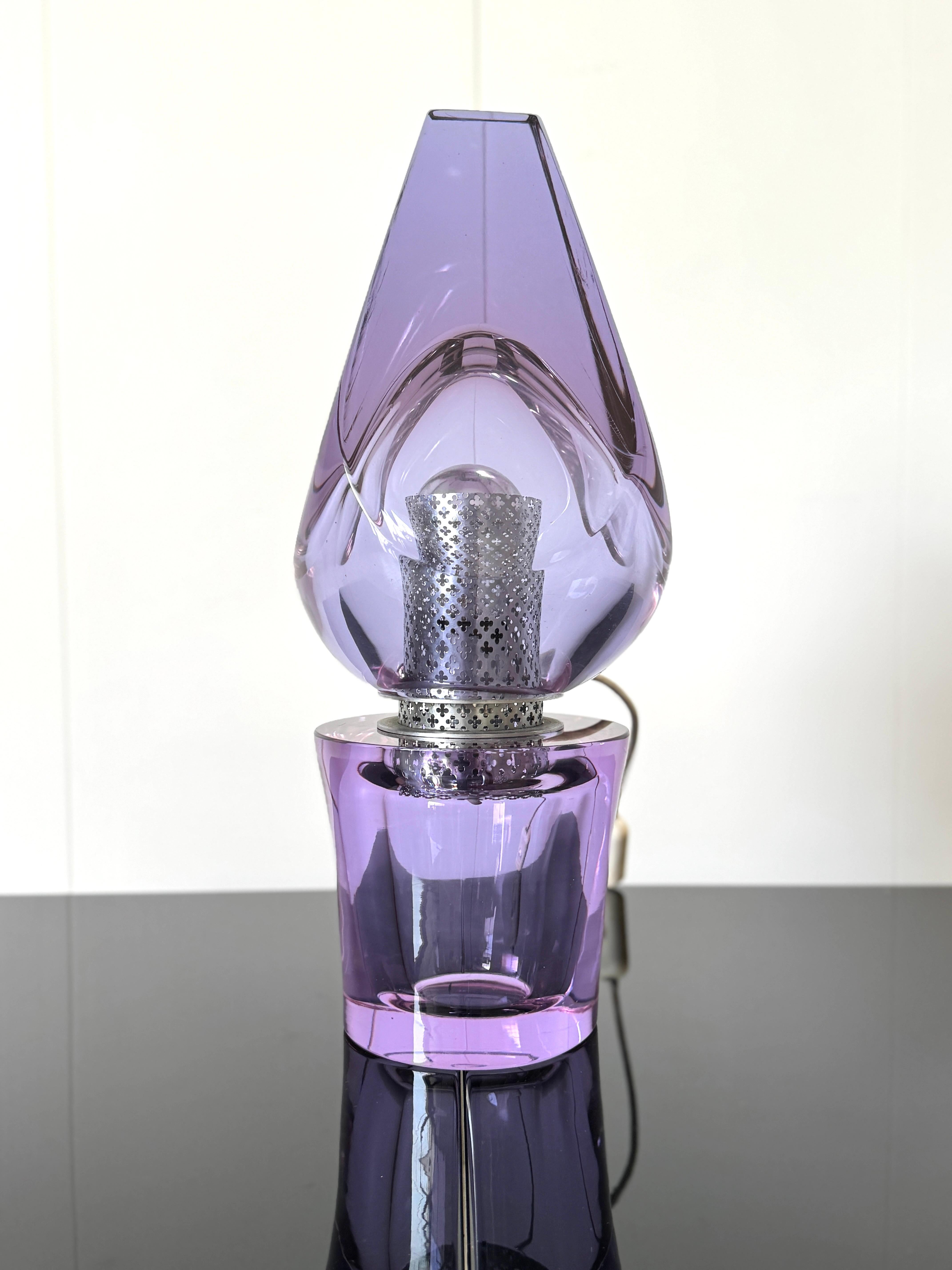 Thick tinted glass
Prod. Seguso 1960s

Seguso is one of the oldest families on the island of Murano dedicated to the art of Venetian Glass, known for producing objects such as vases, bowls, chandeliers and for custom designs. Seguso works have been