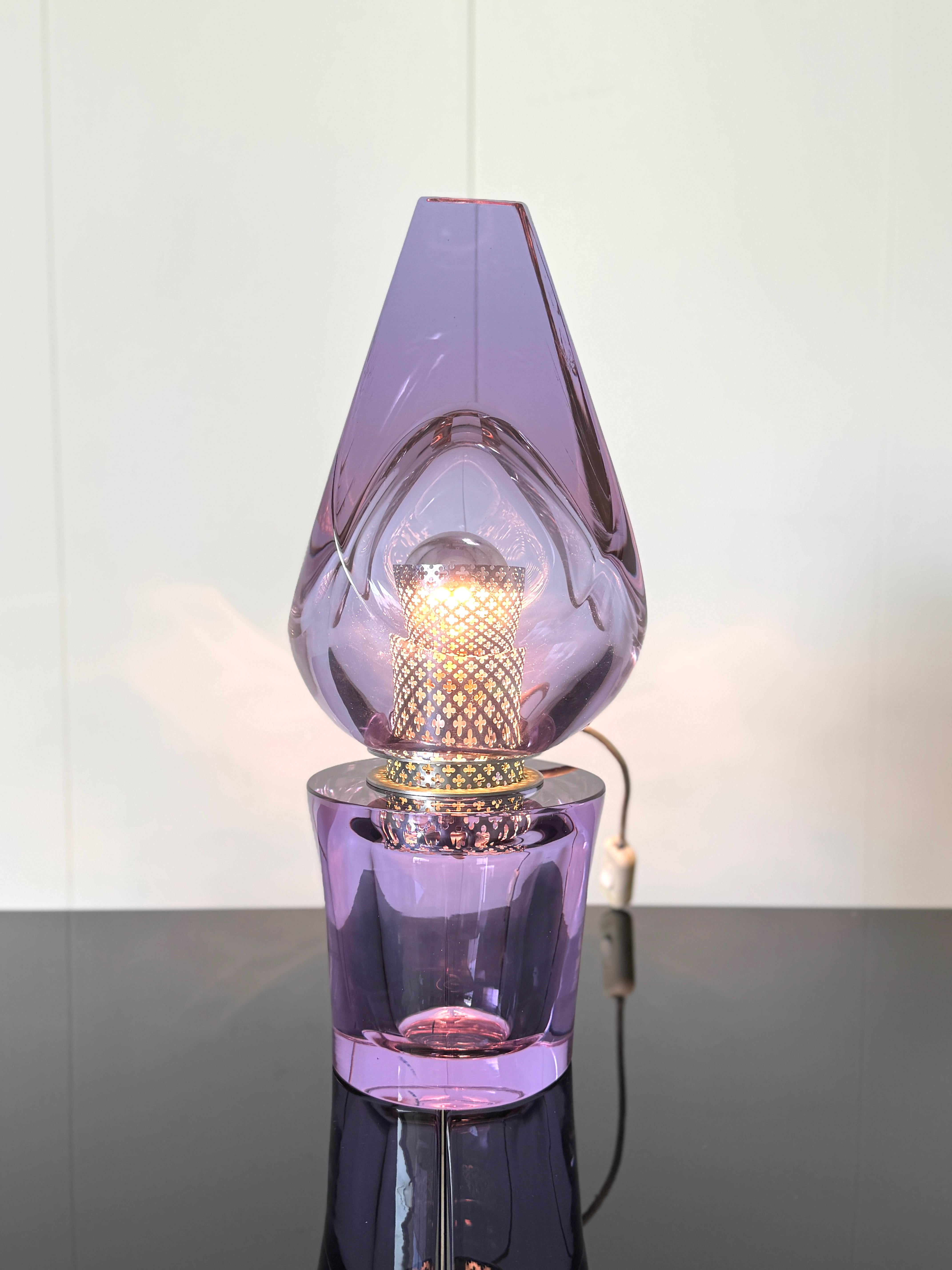 Italian Seguso, Table lamp mod. 14092, 1960s For Sale