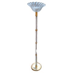 SEGUSO LAMPADA DA Terra vETRO DI MURANO OTTONE 1950 ITALY
