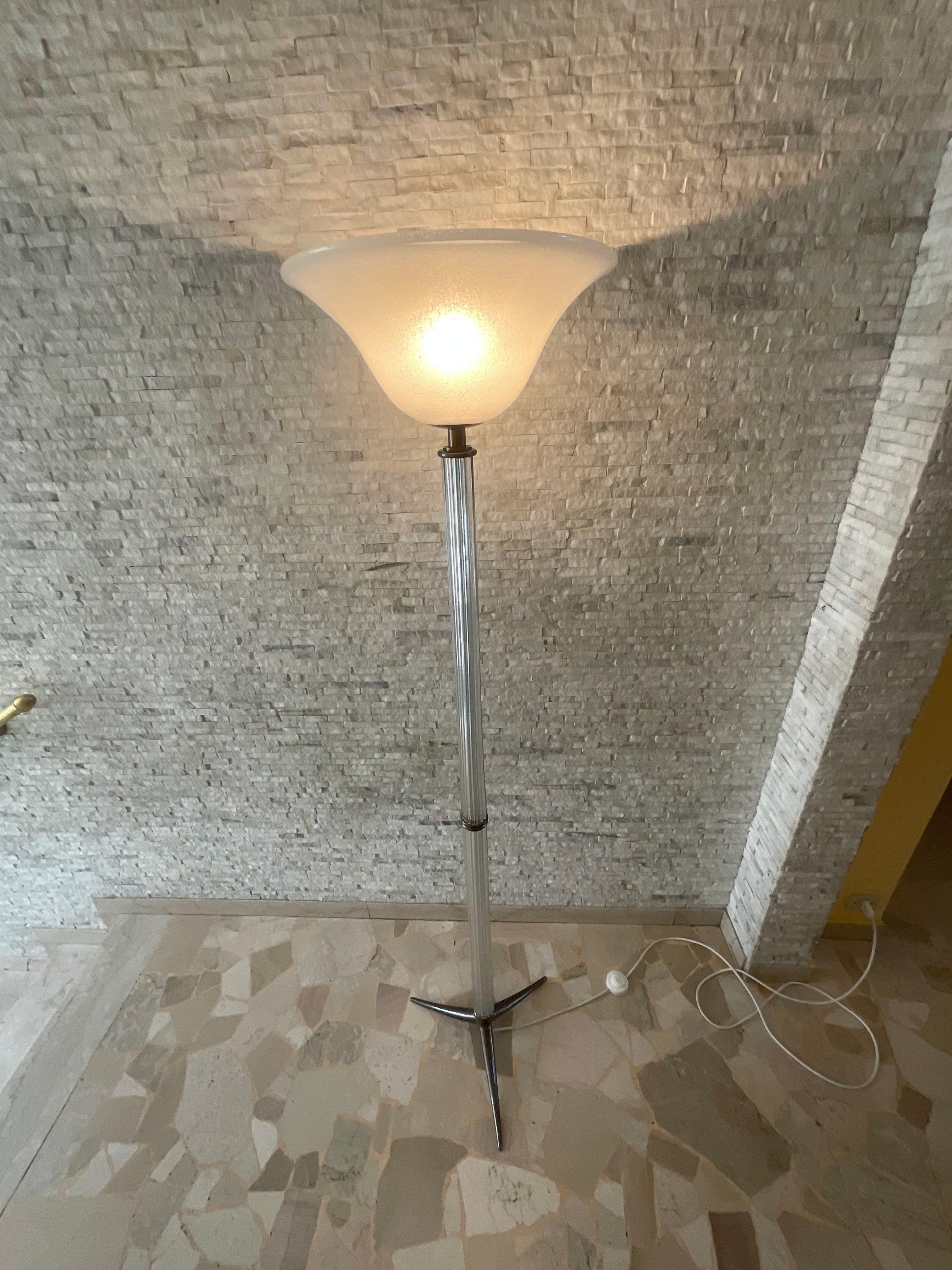Other SEGUSO - Murano glass floor lamp - Italy 1950s For Sale