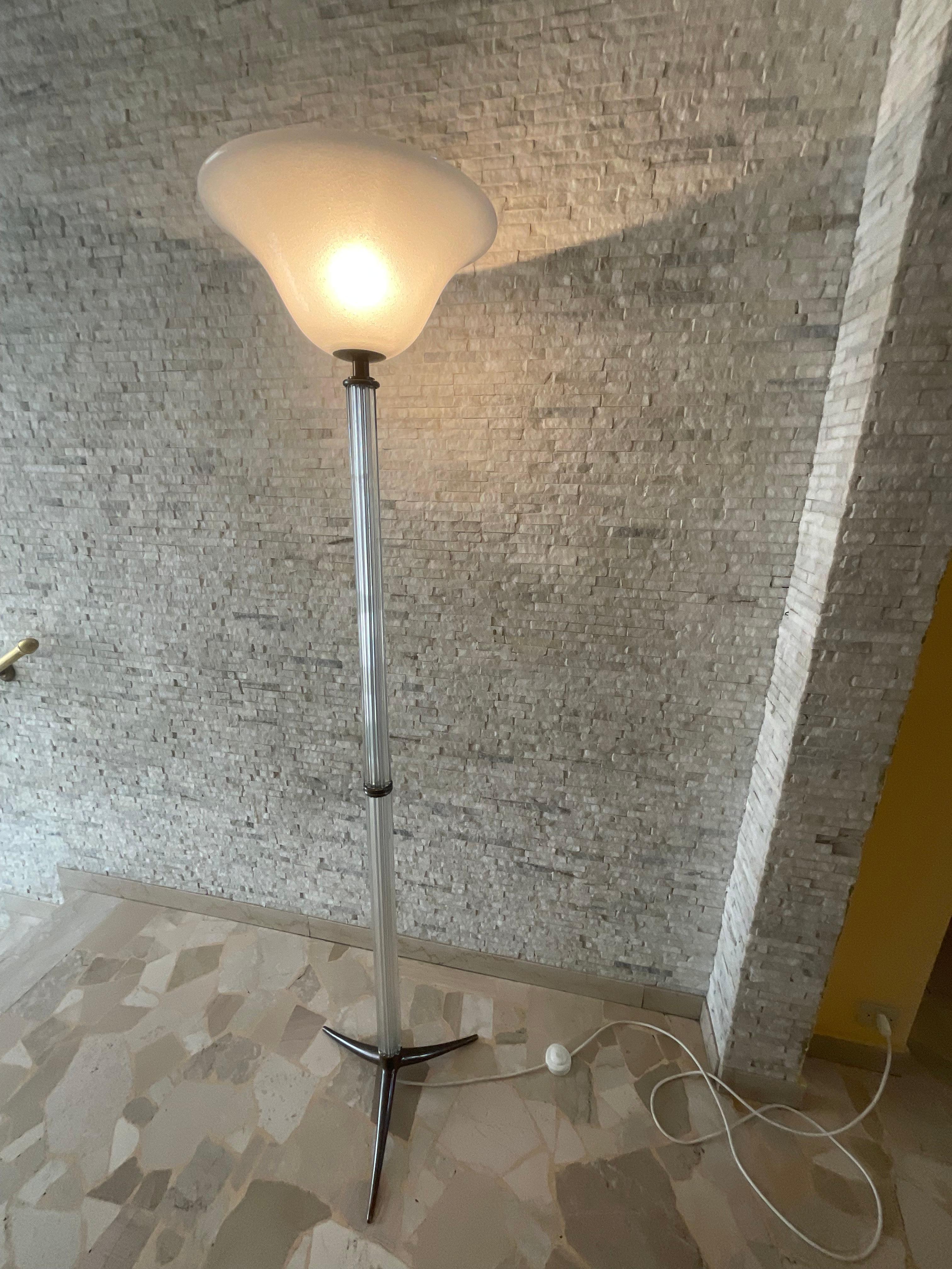 SEGUSO - Murano glass floor lamp - Italy 1950s For Sale 1