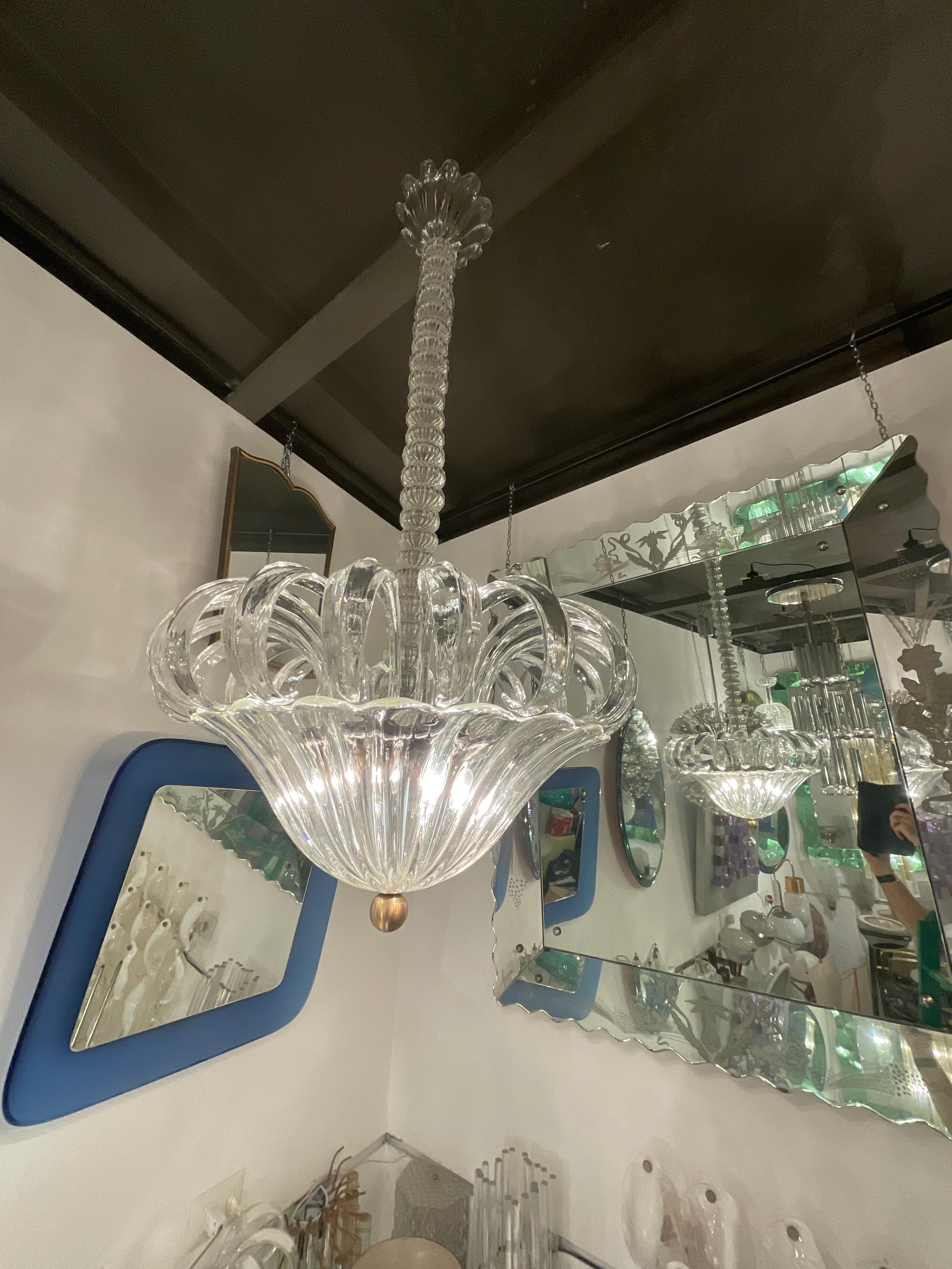 SEGUSO - Murano glass chandelier - 1950s In Excellent Condition For Sale In Milano, IT
