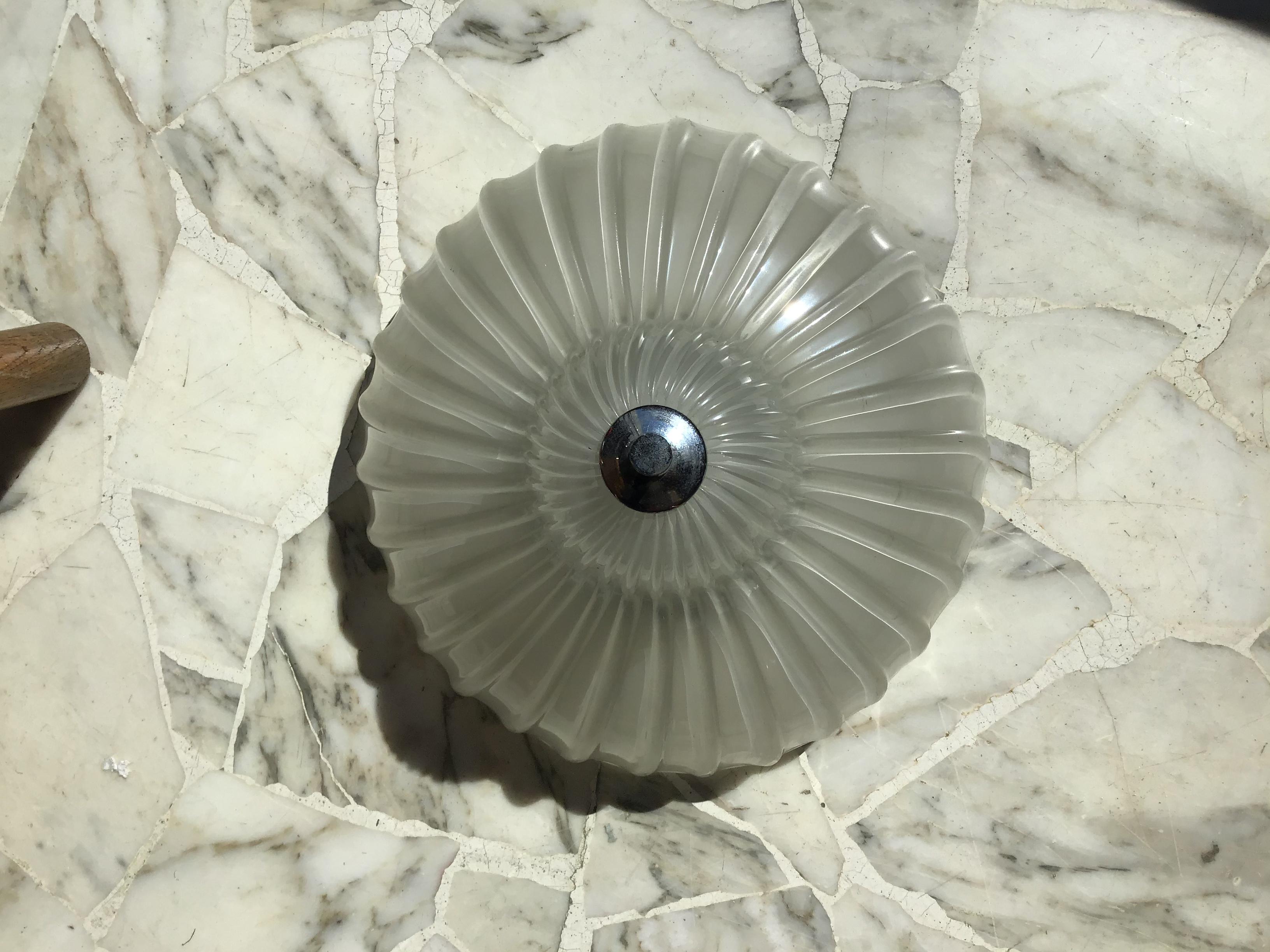Other Seguso Lantern Murano Glass Metal Crome, 1960, Italy