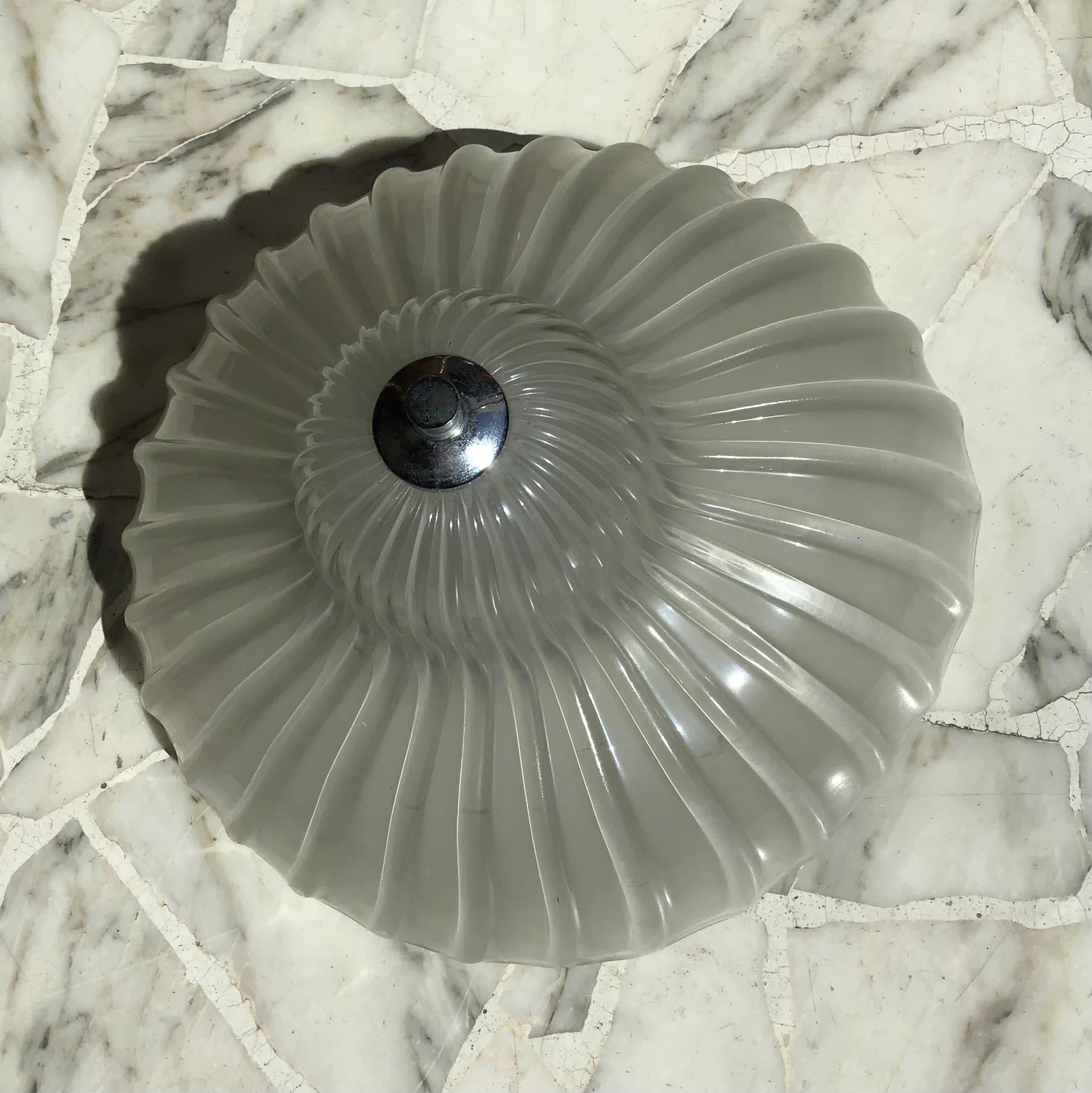 Seguso Lantern Murano Glass Metal Crome, 1960, Italy 2