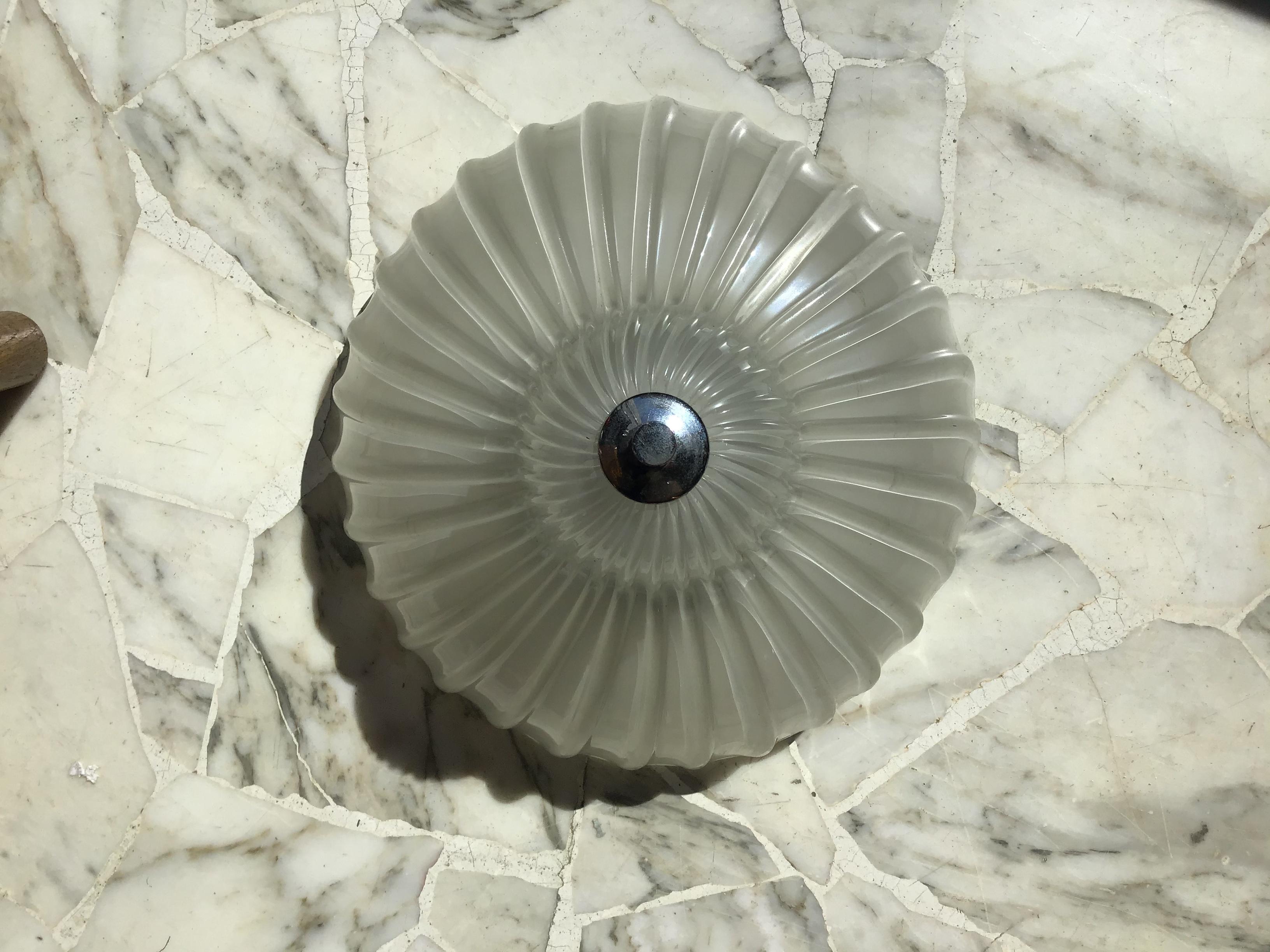 Seguso Lantern Murano Glass Metal Crome, 1960, Italy 3