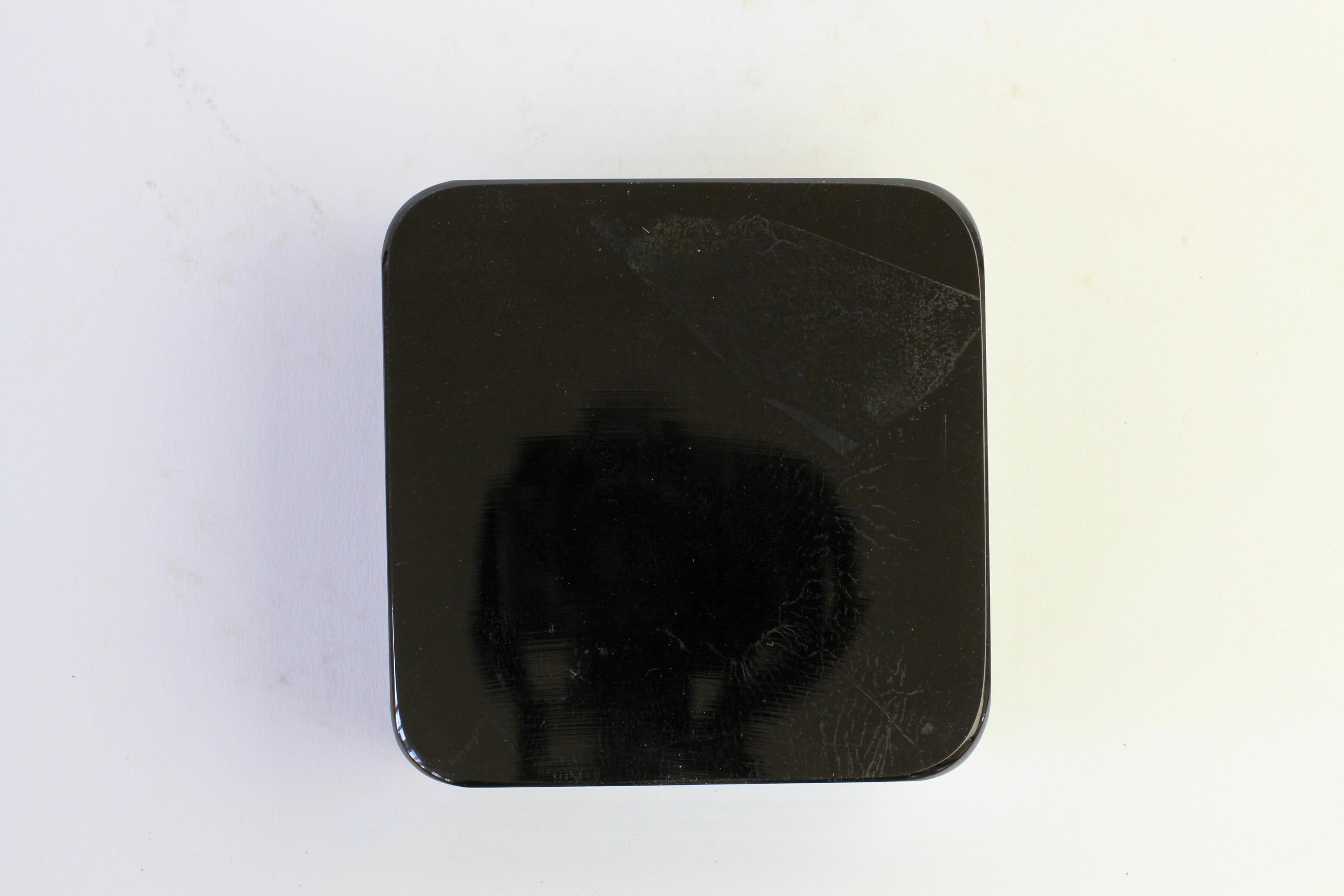 Seguso Grande ciotola quadrata in stile Springer in vetro di Murano nero Posacenere anni '80 in vendita 2